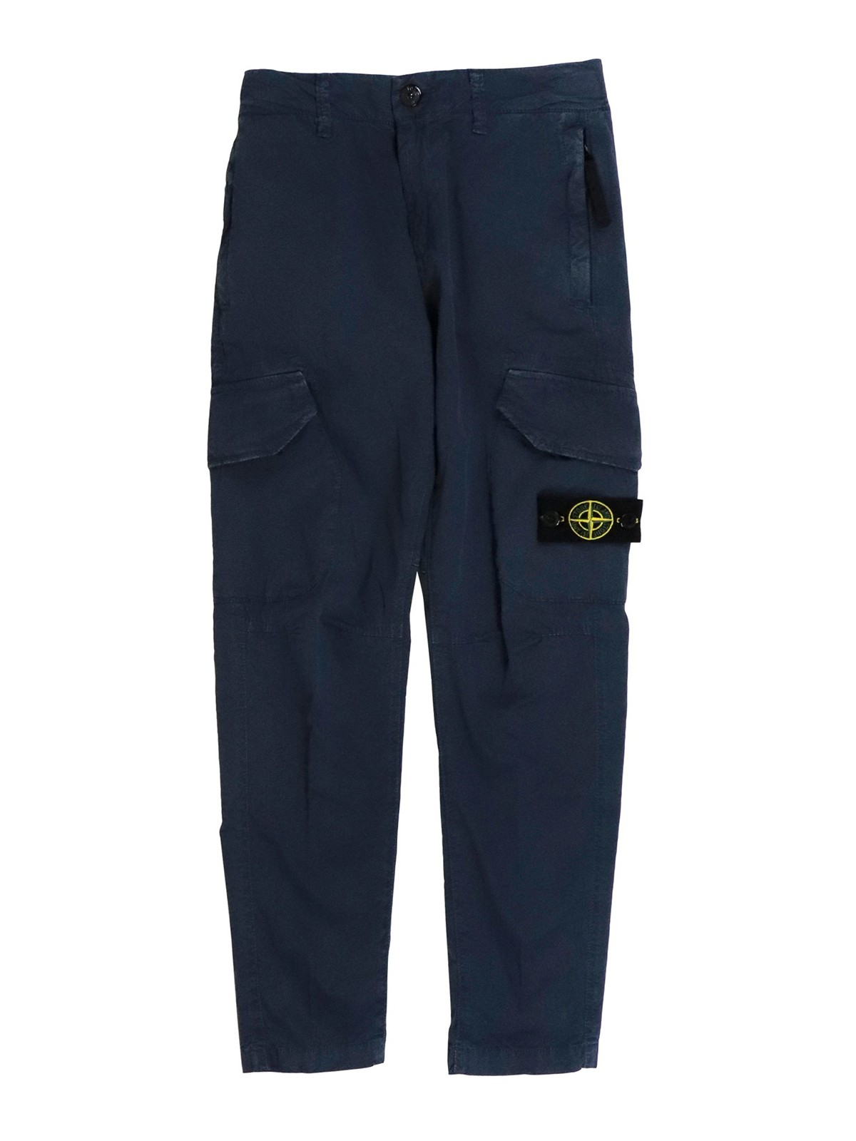 STONE ISLAND JUNIOR COTTON CARGO TROUSERS