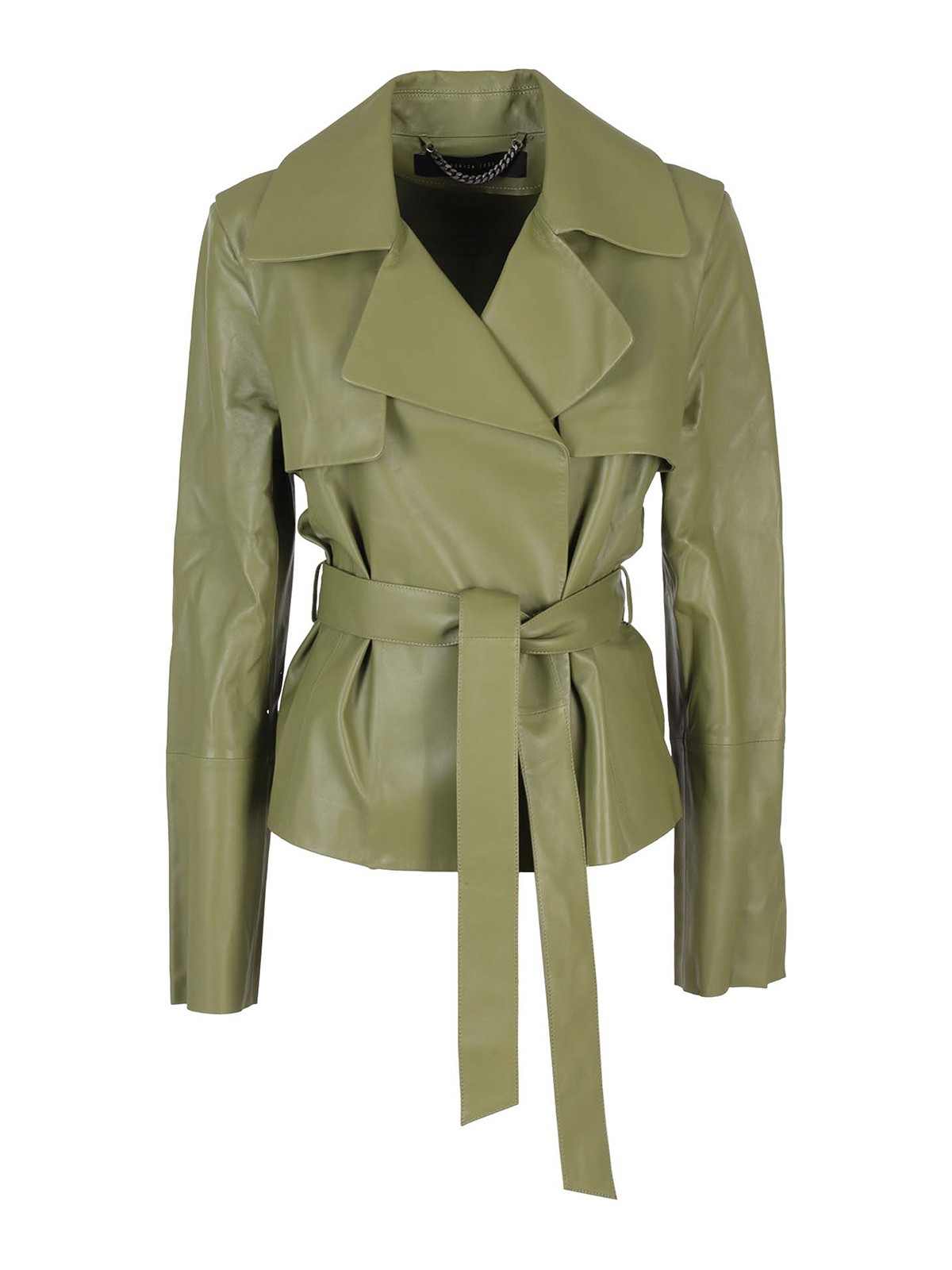 FEDERICA TOSI BELTED LEATHER JACKET