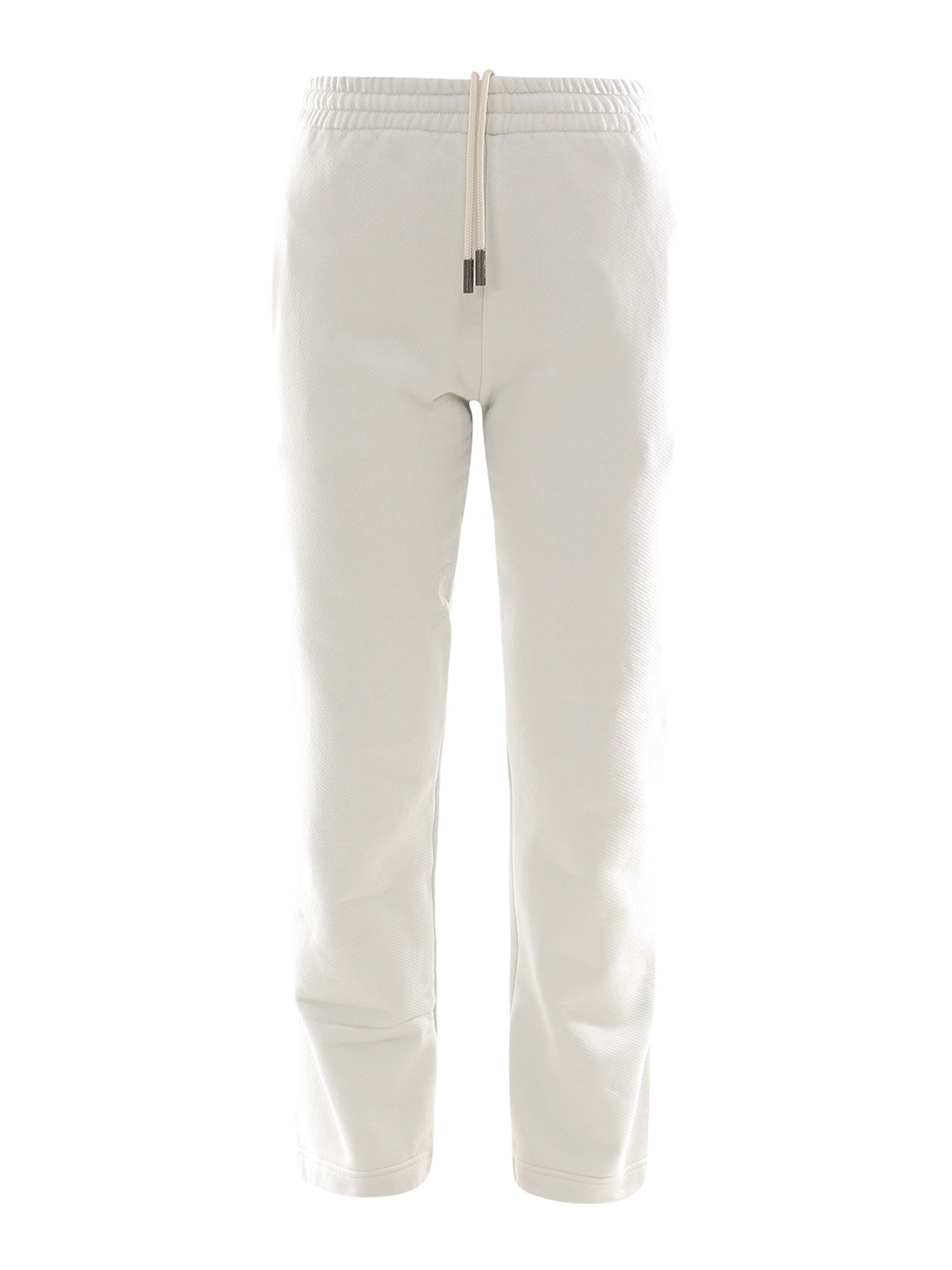 Off-white Cotton Straight Leg Track Pants In White