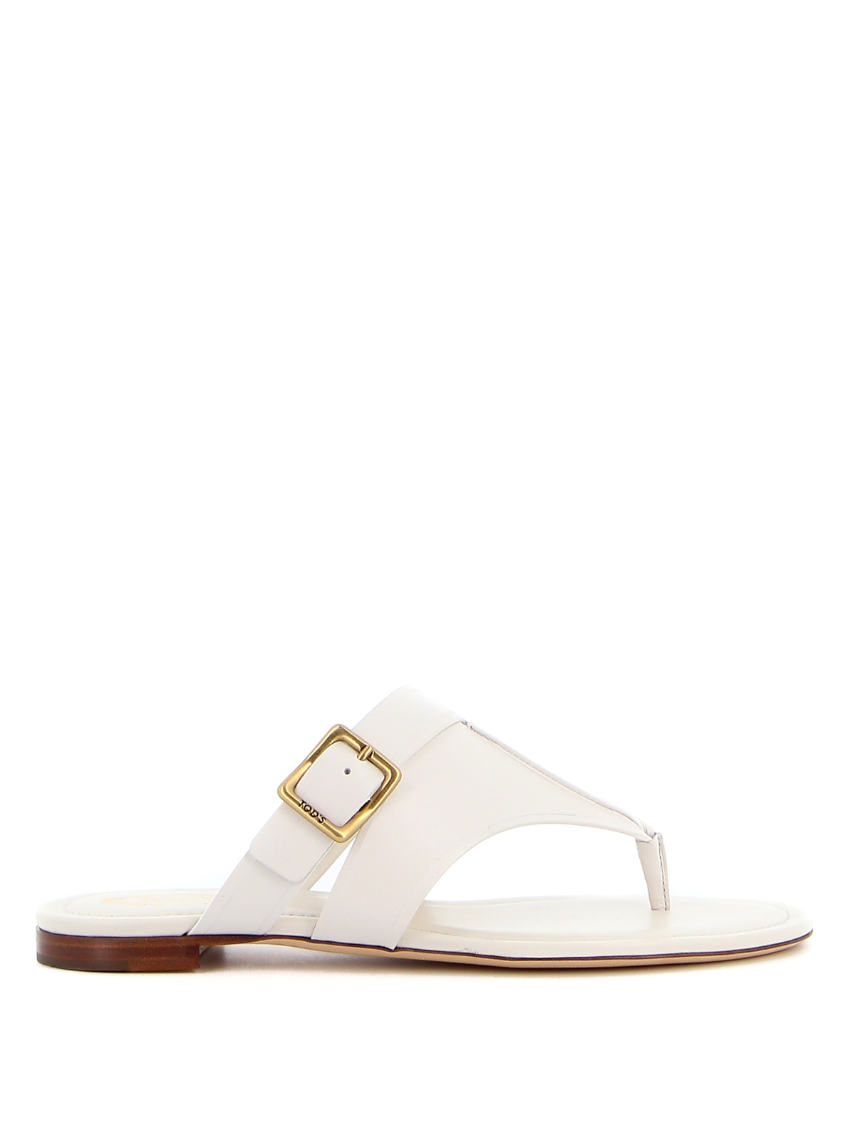 TOD'S WHITE THONG SANDALS