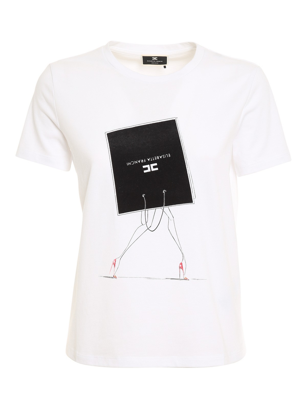 T-shirts Elisabetta Franchi - Logo print T-shirt - MA18611E2270