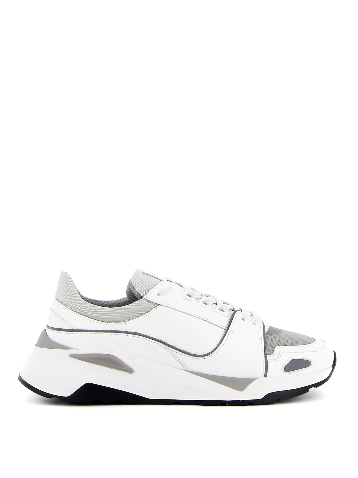 CANALI GRAINED LEATHER LACE-UP SNEAKERS