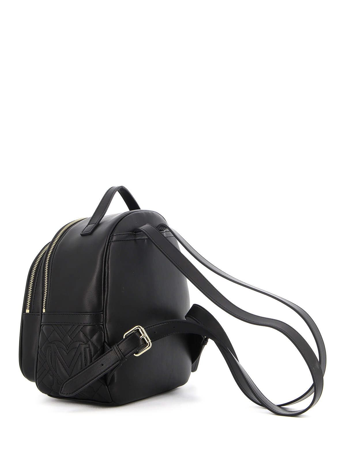 Quilted faux leather backpack 