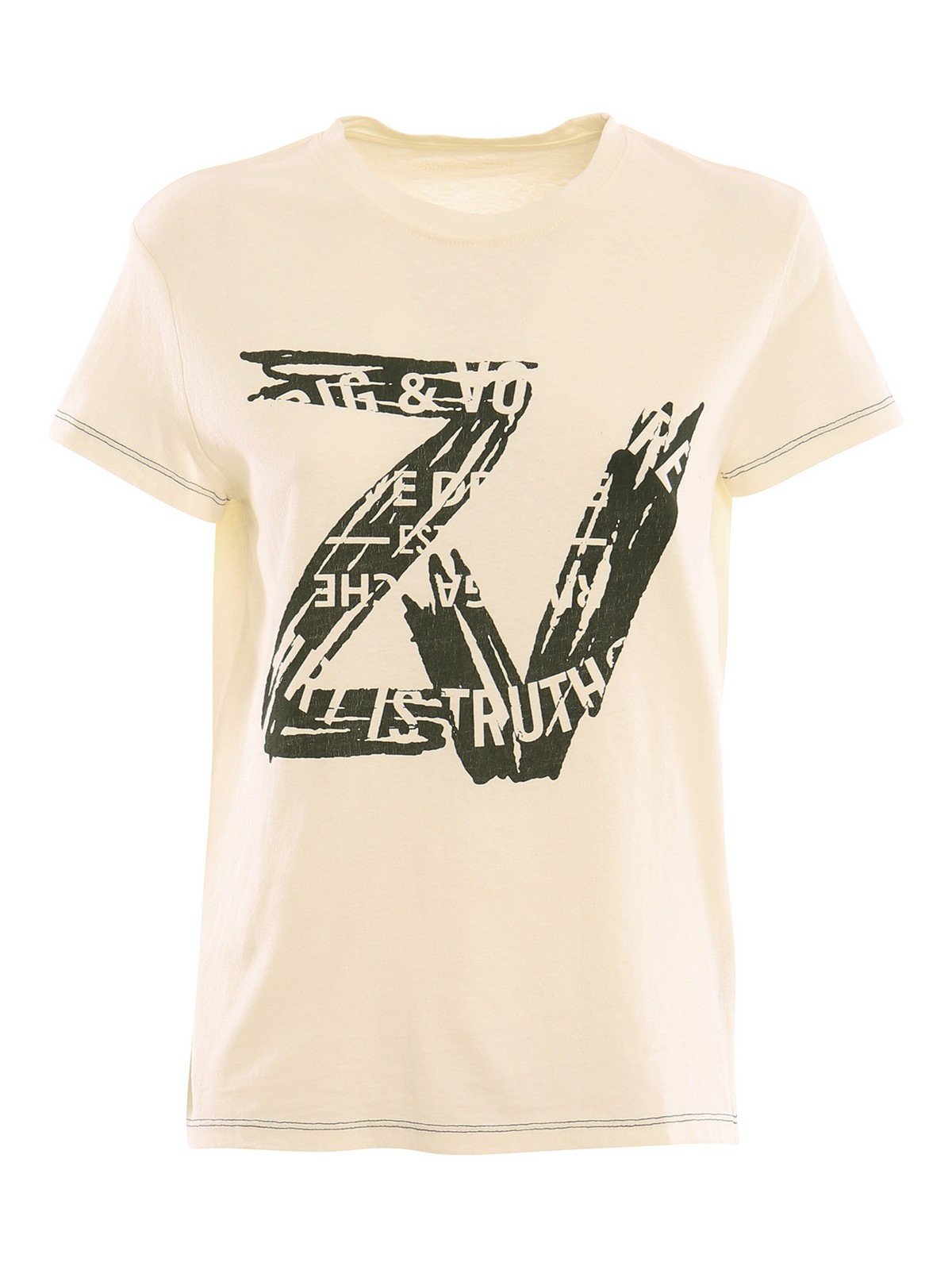 Zadig & Voltaire Zoe Zv T-shirt In Cream