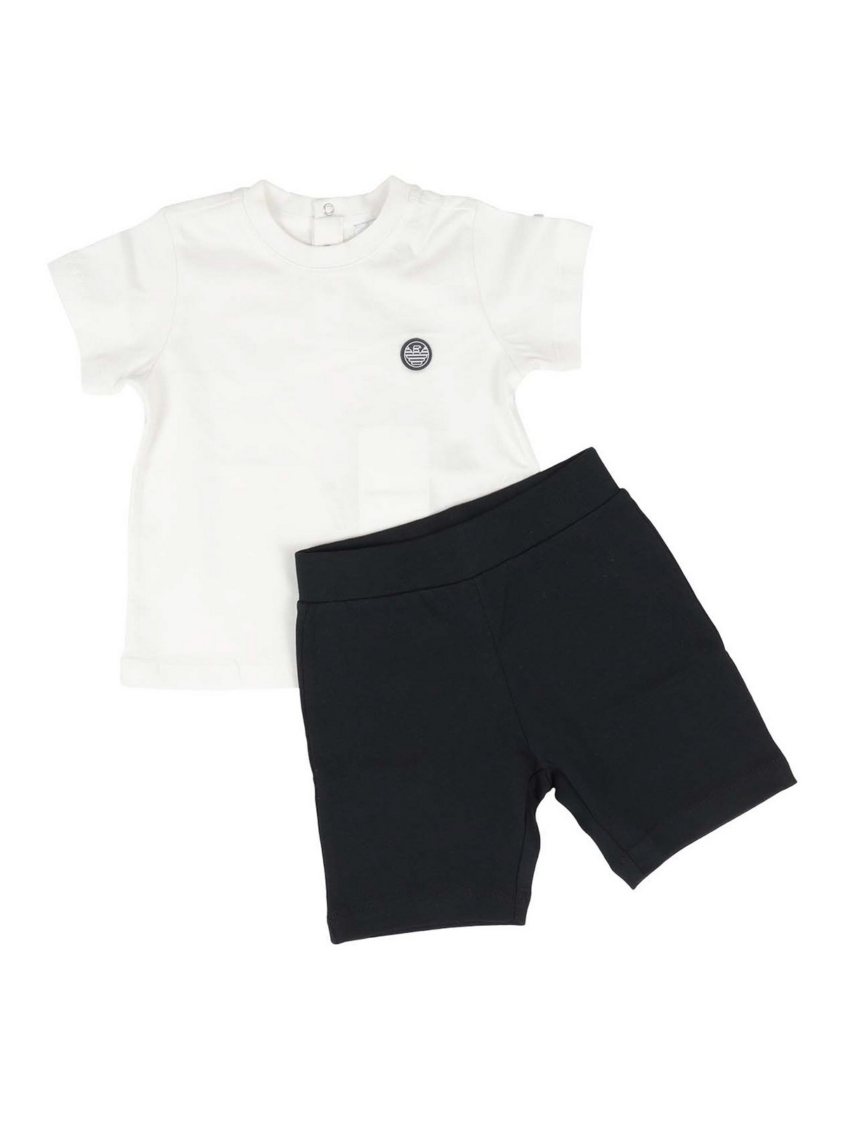 EMPORIO ARMANI COTTON T-SHIRT AND SHORTS SET