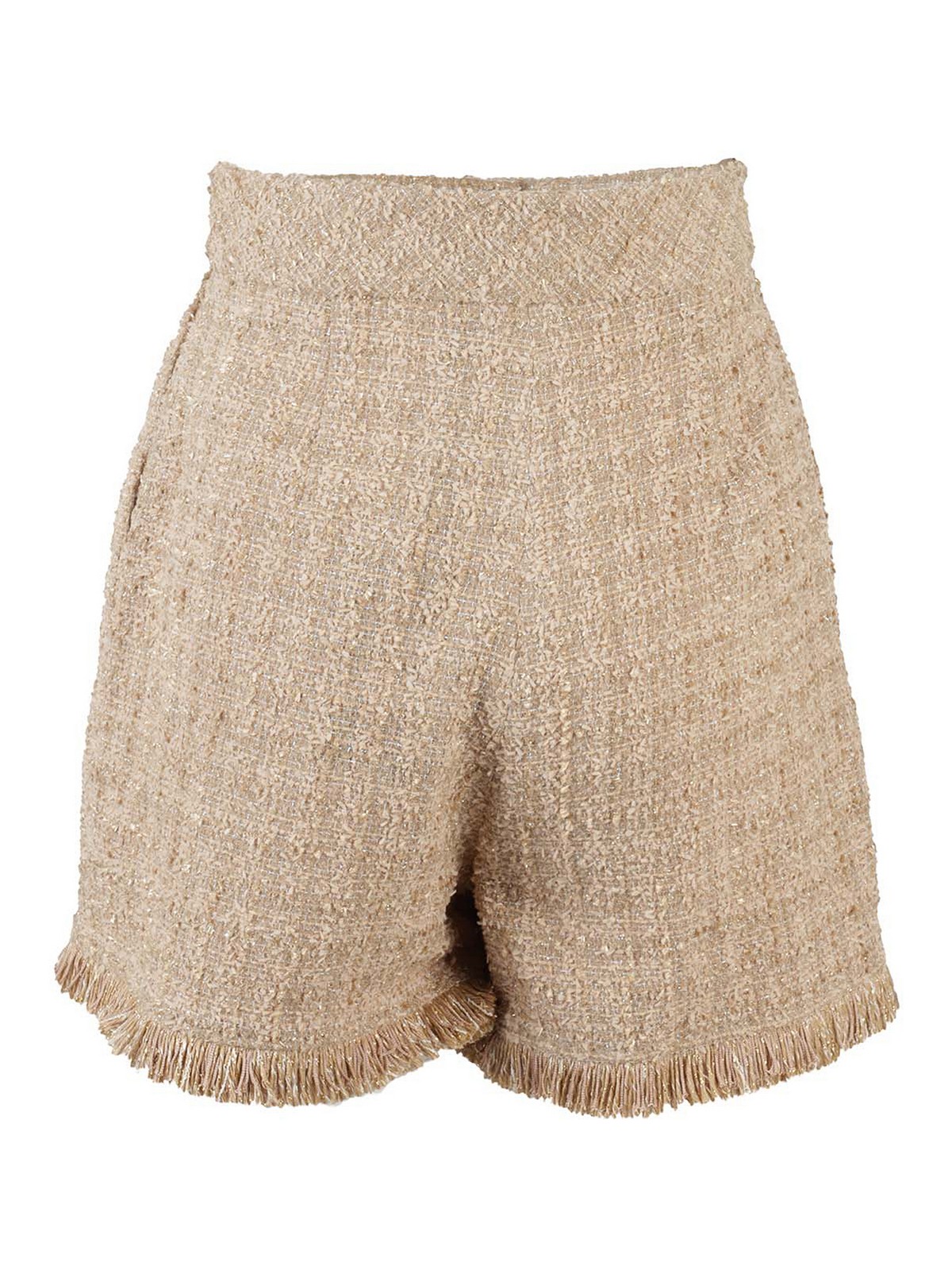 tweed high waisted shorts