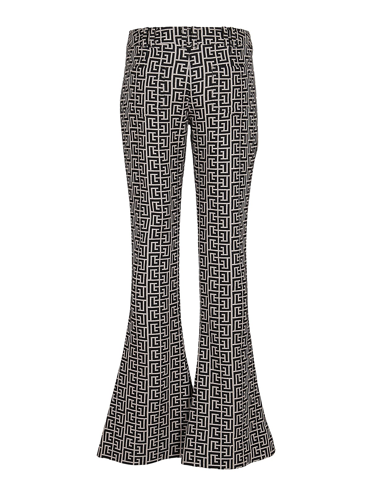 Casual trousers Balmain - Geometric print bootcut pants - VF0PP015W126GFE