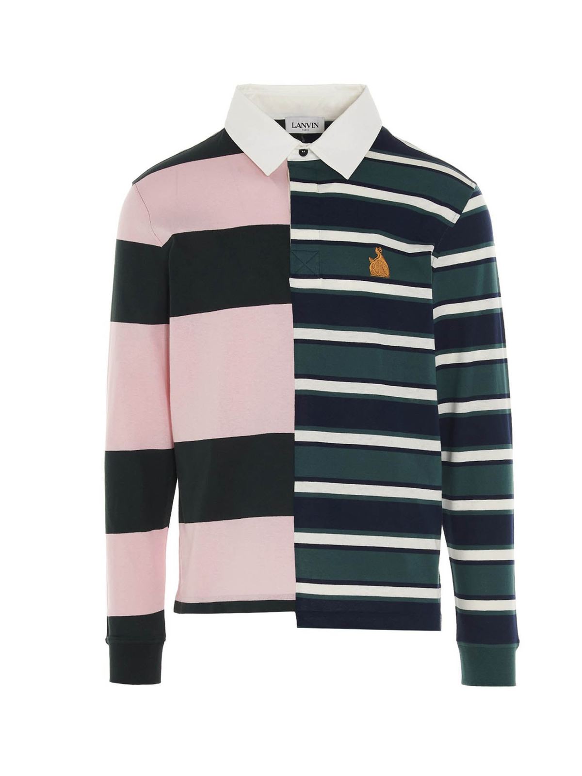 patchwork polo shirt