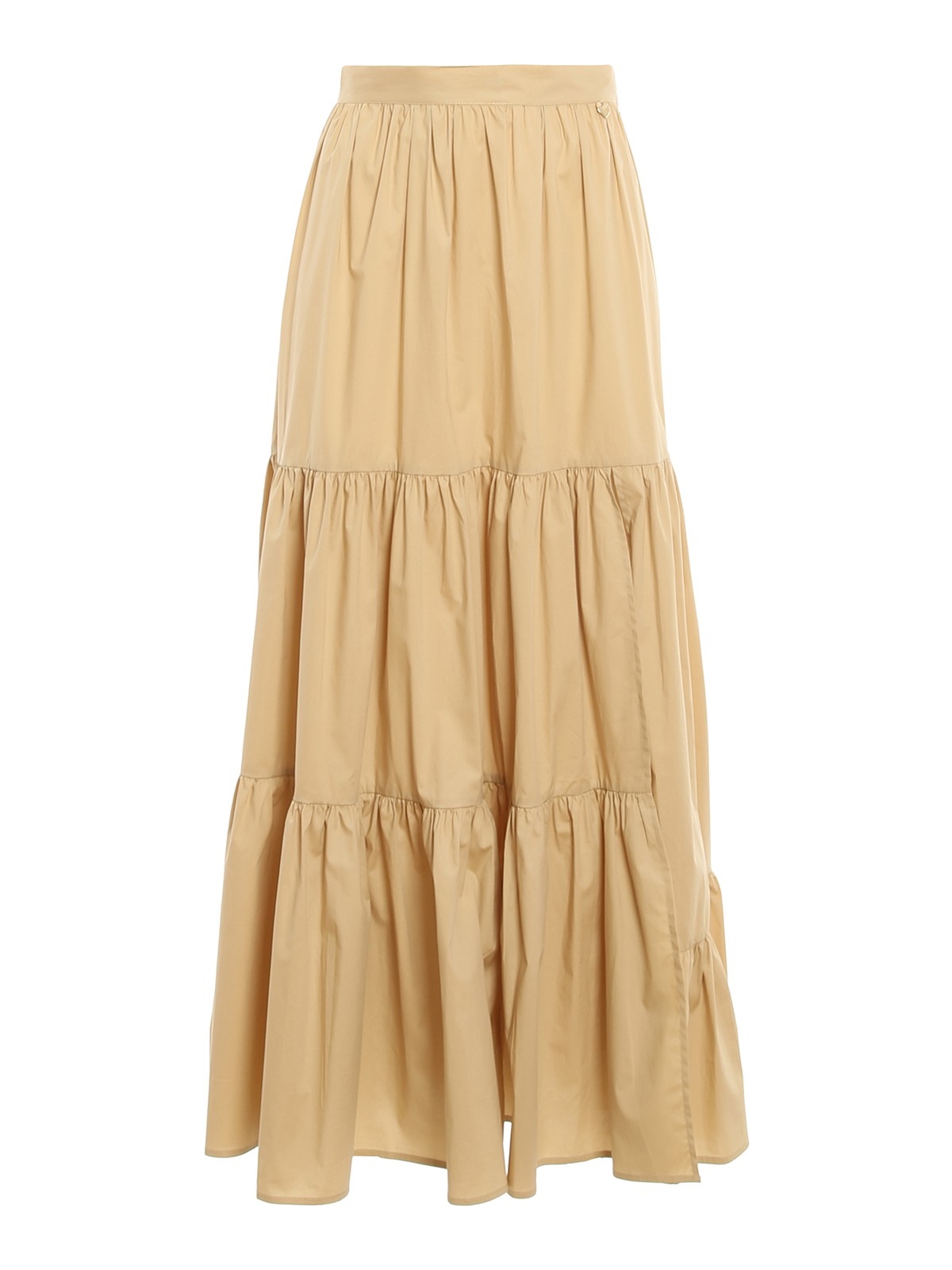 TWINSET FLOUNCED POPLIN SKIRT