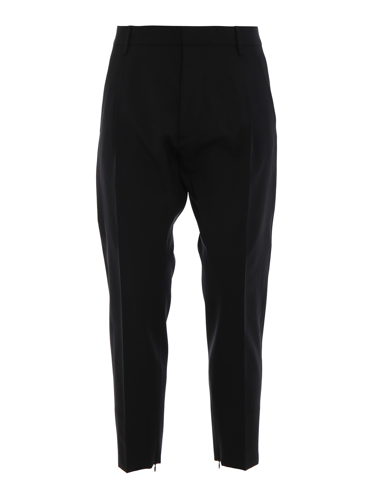 Dsquared2 Virgin Wool Chino Trousers In Black