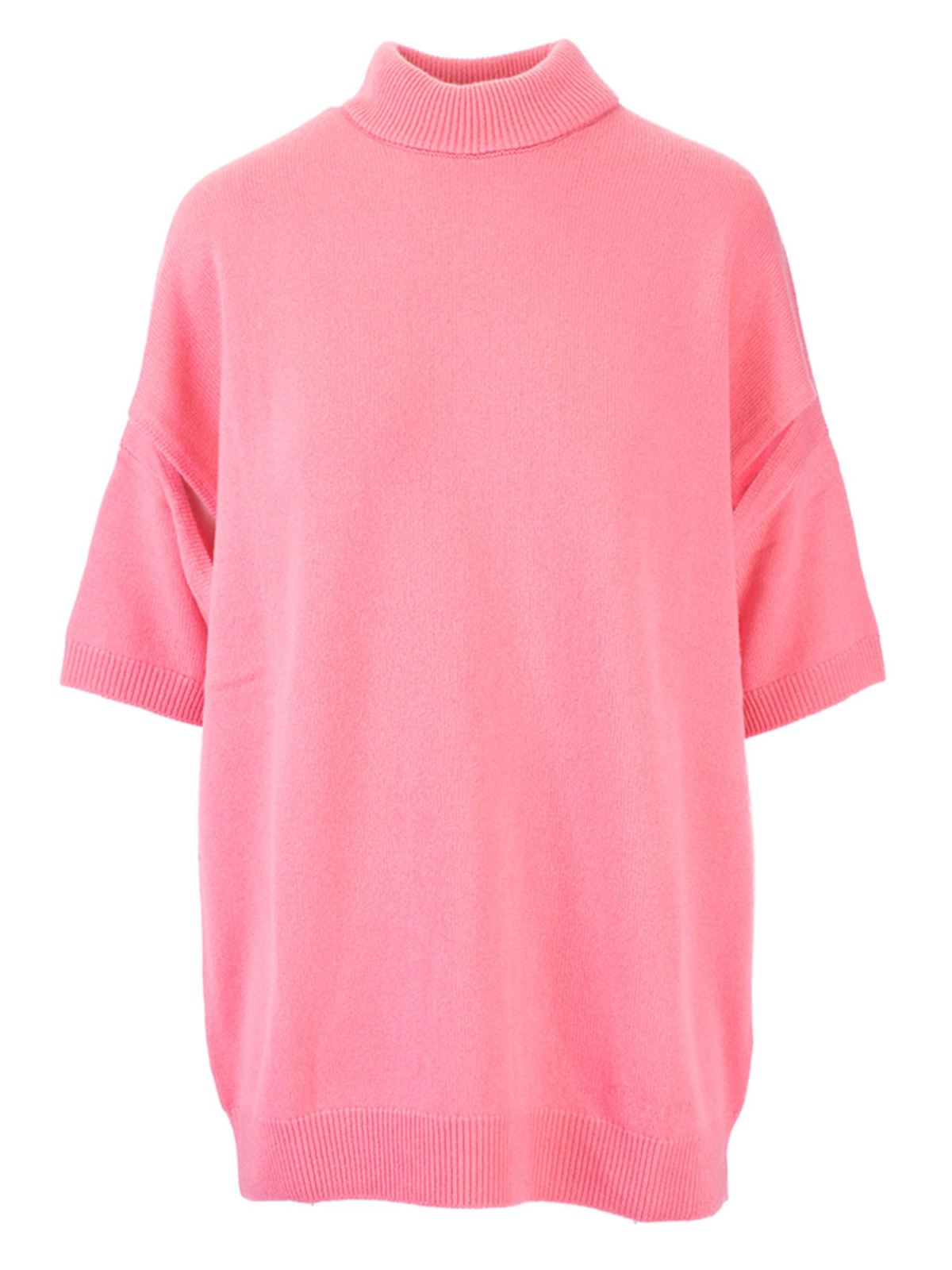 GIVENCHY OVERSIZED CASHMERE T-SHIRT IN PINK