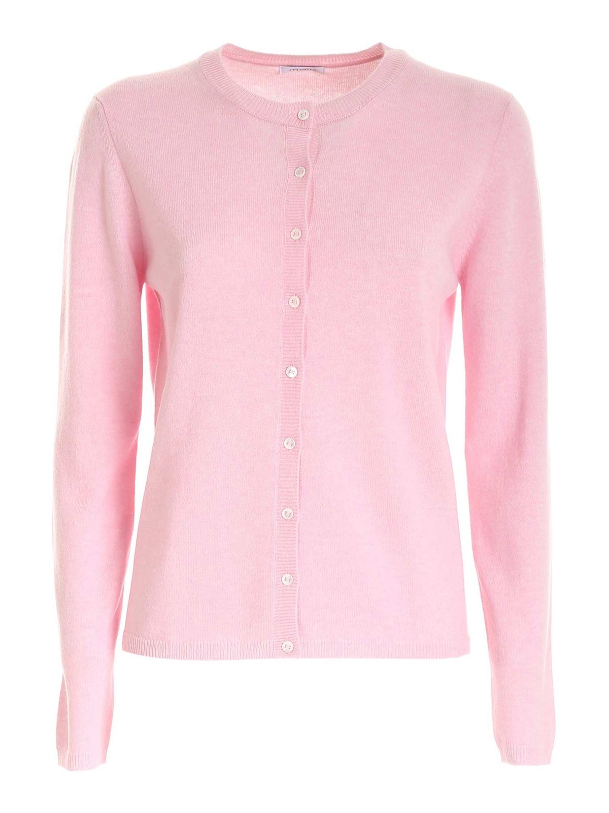 Malo - Rebecca cashmere cardigan in pink - cardigans - DXG066F1K02E3021