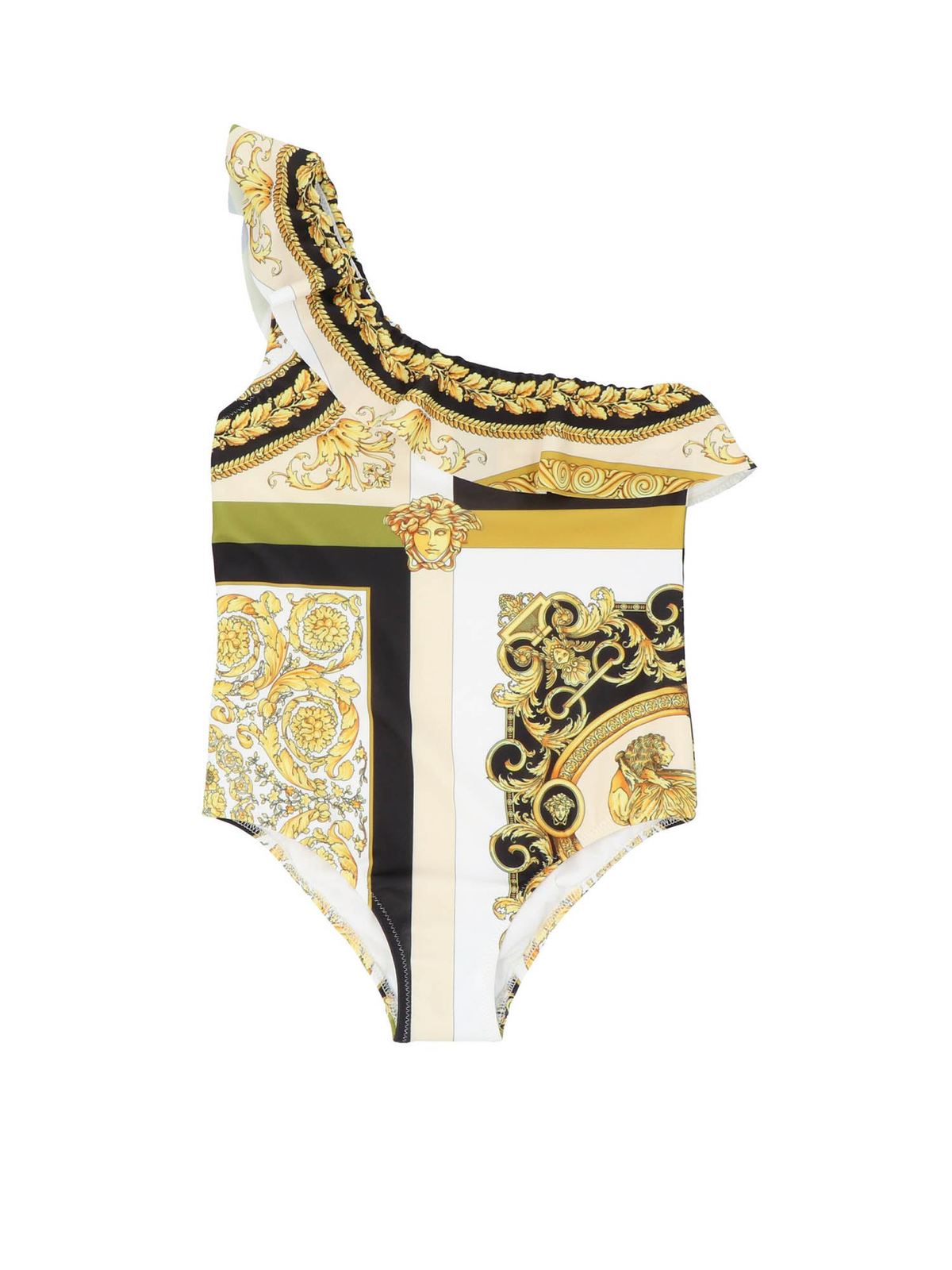 Versace Young BAROCCO PRINT SWIMSUIT IN MULTICOLOR
