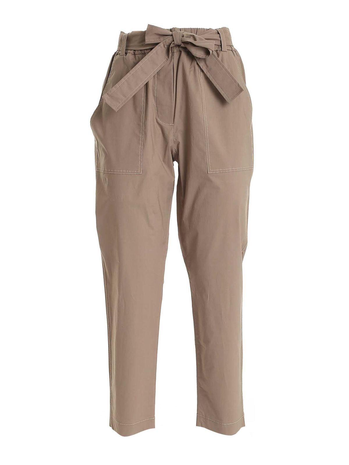 Moda Pantalones Pantalones de lana Le Tricot Perugia Pantal\u00f3n de lana gris claro look casual 