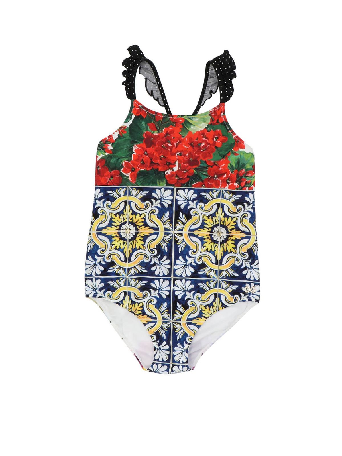 One-piece Dolce & Gabbana Jr - One-piece swimsuit with floral print ...