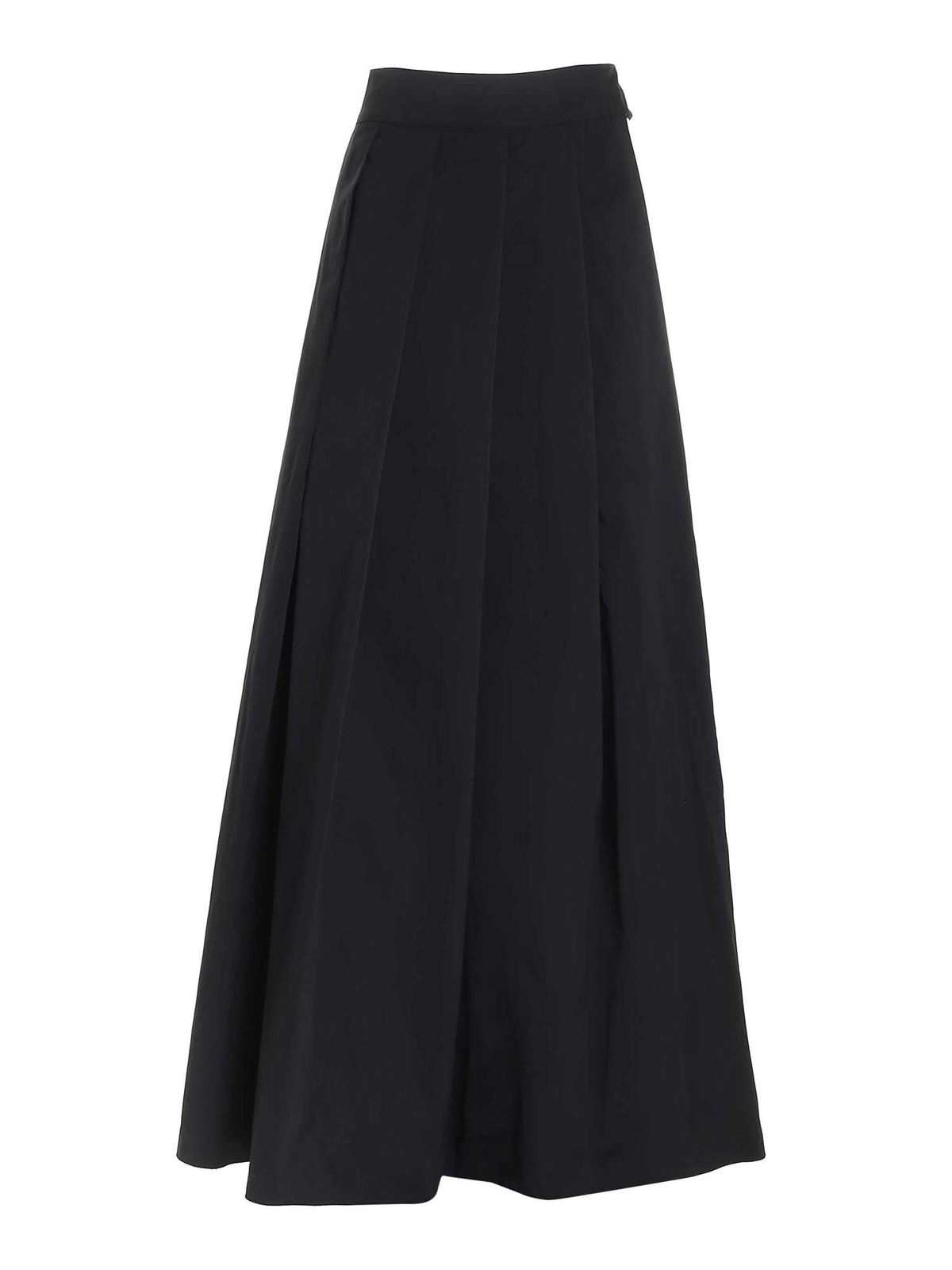 Long skirts Clips - Deep vent skirt in black - P11A108949800001