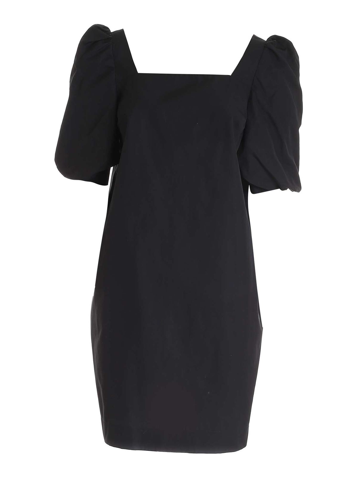 BARBA PUFF SLEEVES DRESS IN BLACK