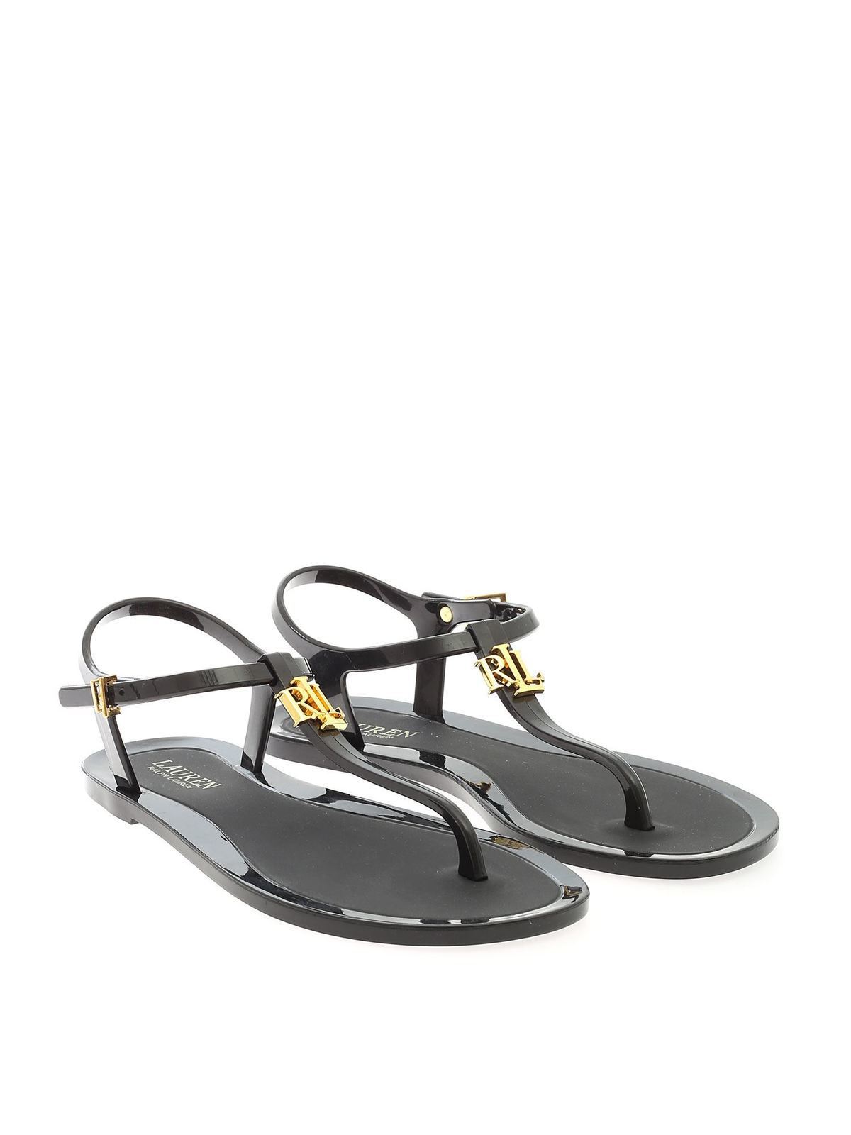 Sandals Lauren Ralph Lauren - Thong sandals in black - 802784684001