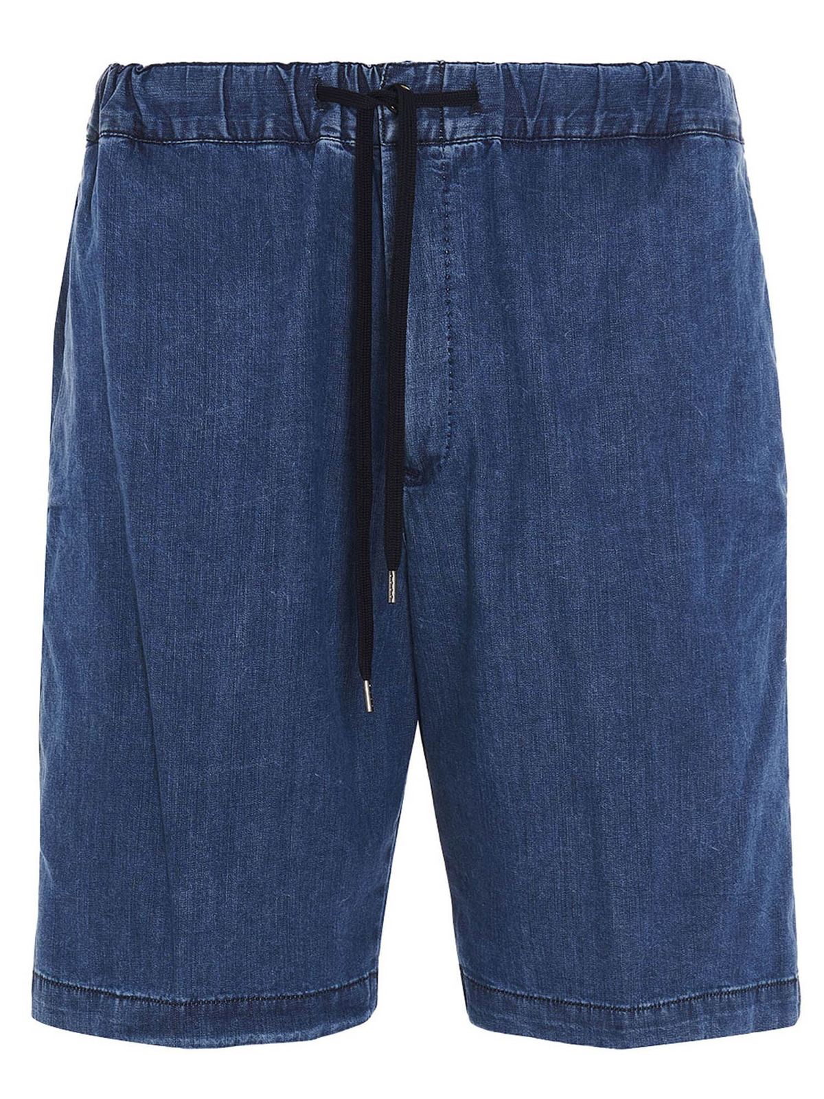 PT TORINO CHAMBRAY SHORTS IN BLUE