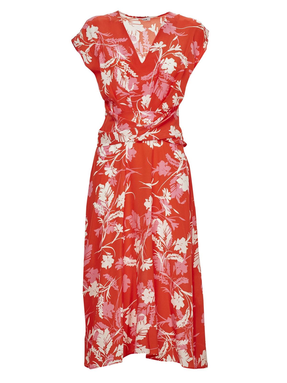 P.a.r.o.s.h. SABA FLORAL PRINT DRESS IN RED