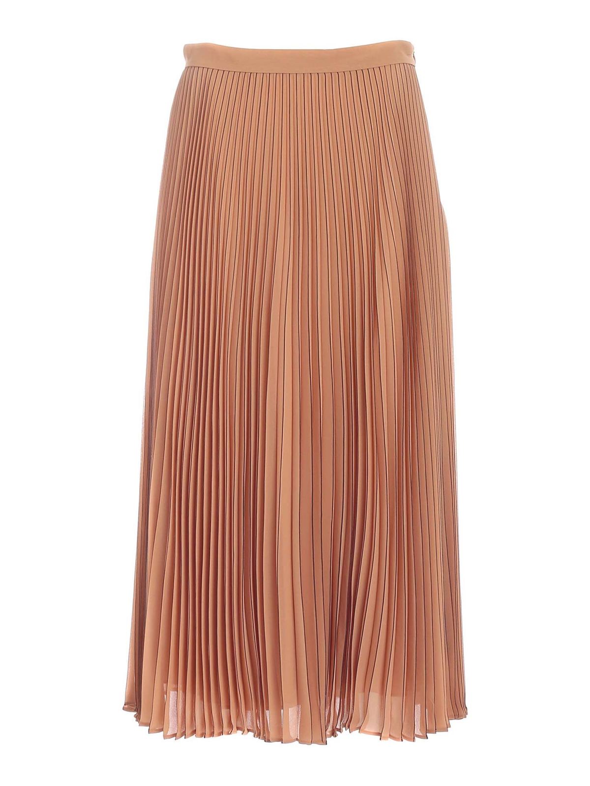 Long skirts Max Mara Studio - Ande pleated skirt in brown - 61010611000028