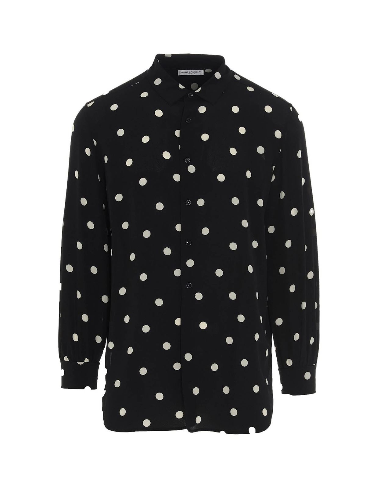 saint laurent polka dot shirt