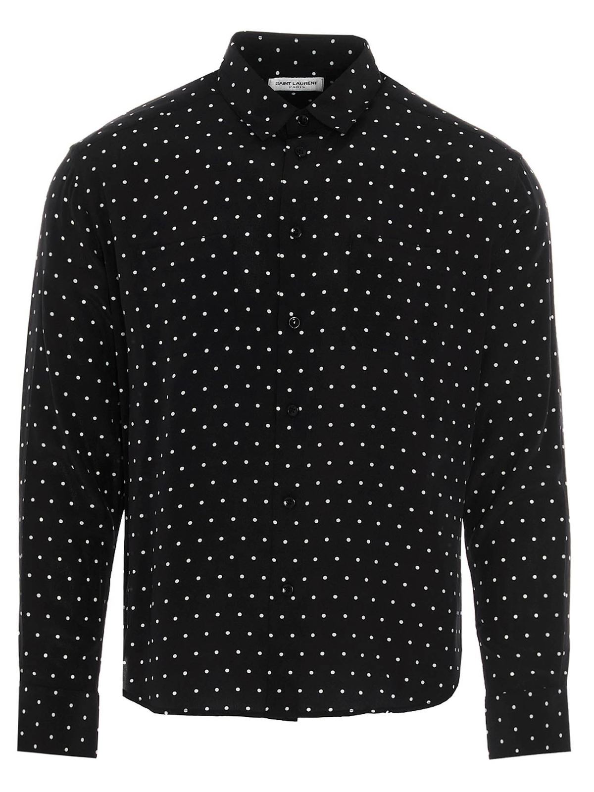 saint laurent polka dot shirt