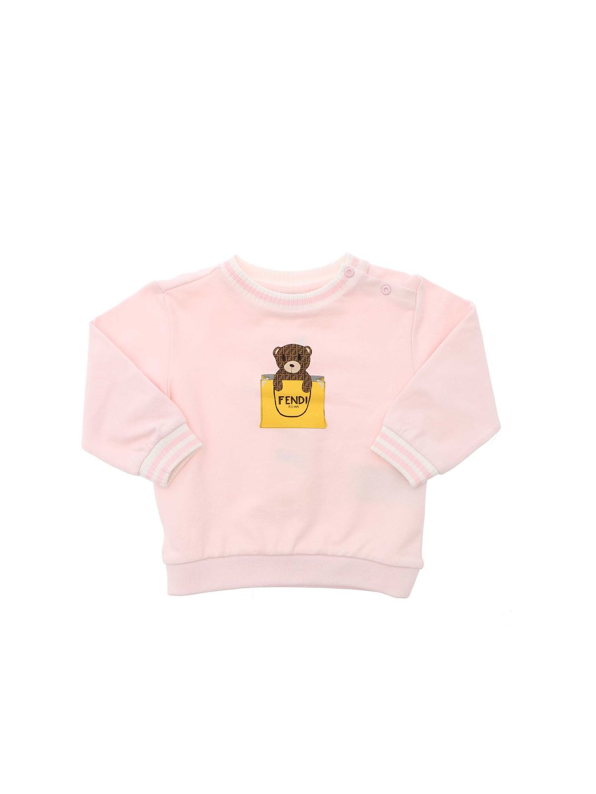 Fendi Jr Kids' Orsetto Fendi Sweatshirt In Pink | ModeSens