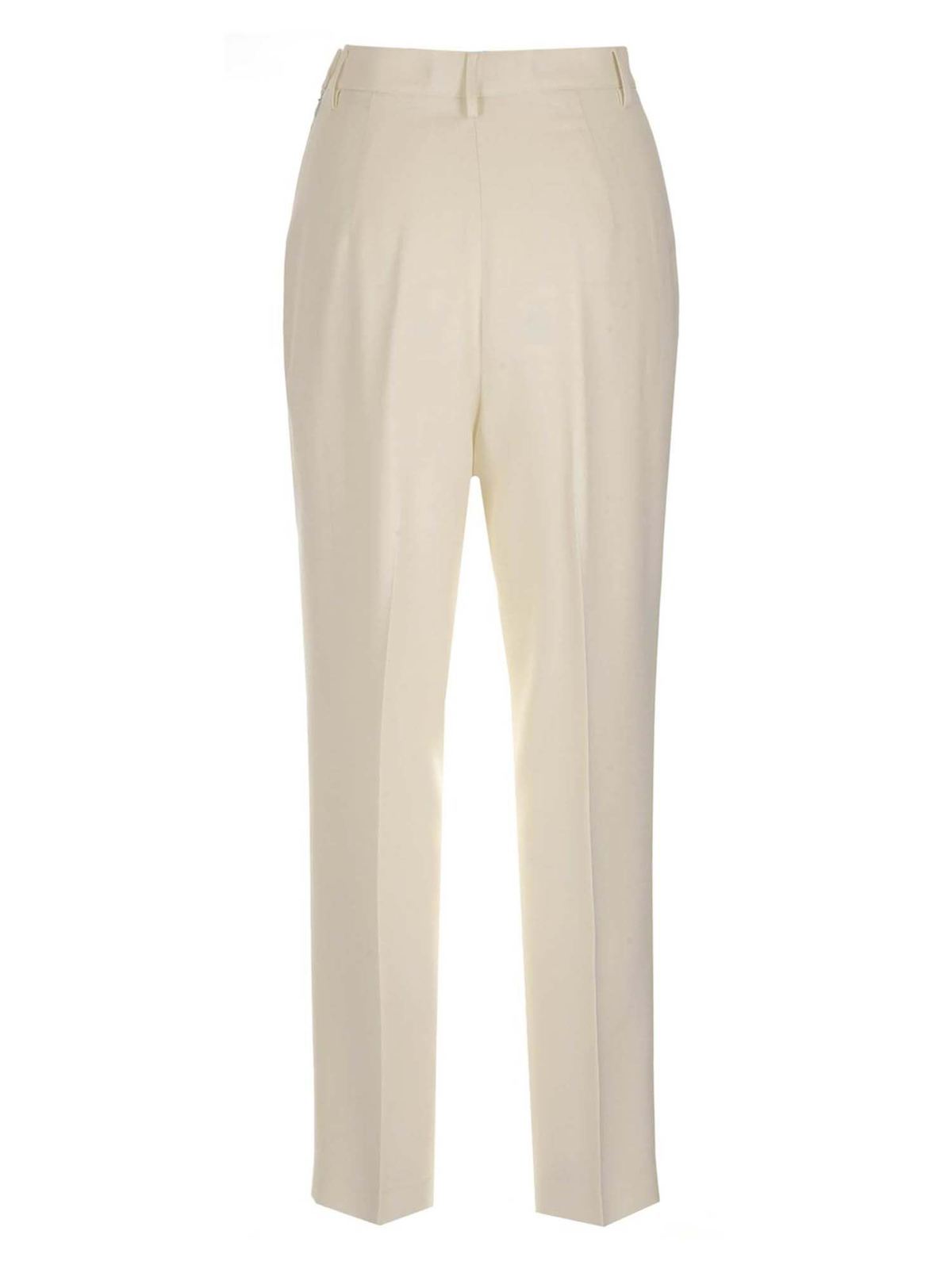 tailored white trousers