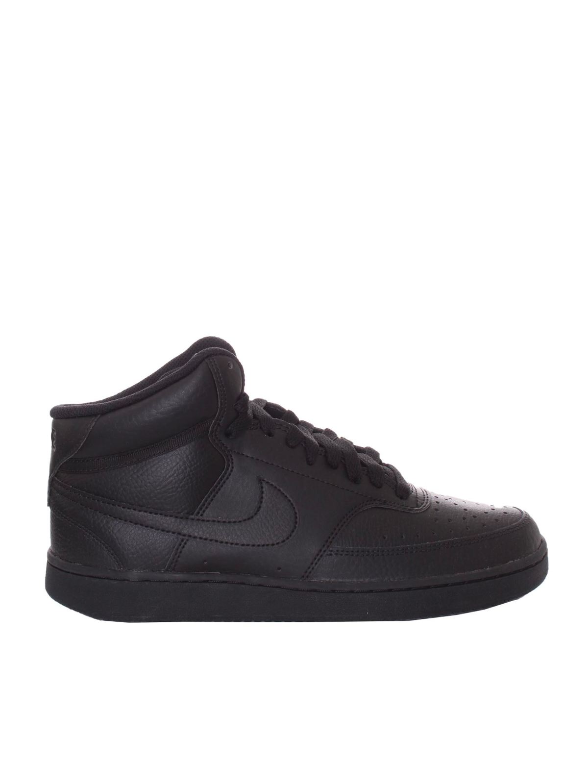 Nike Court Vision Mid Casual Sneakers From Finish Line In Black