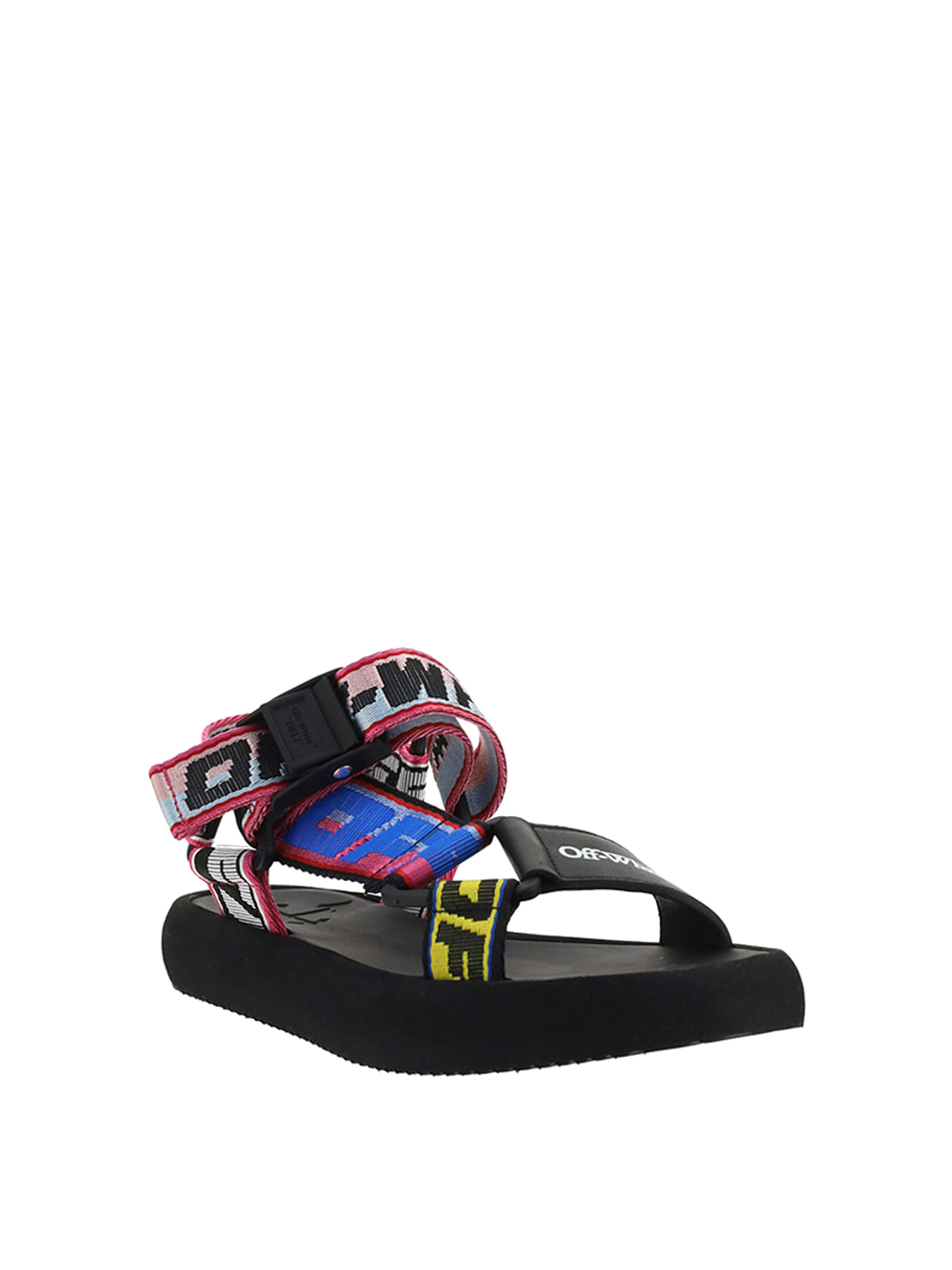 off white multi strap micro sandals