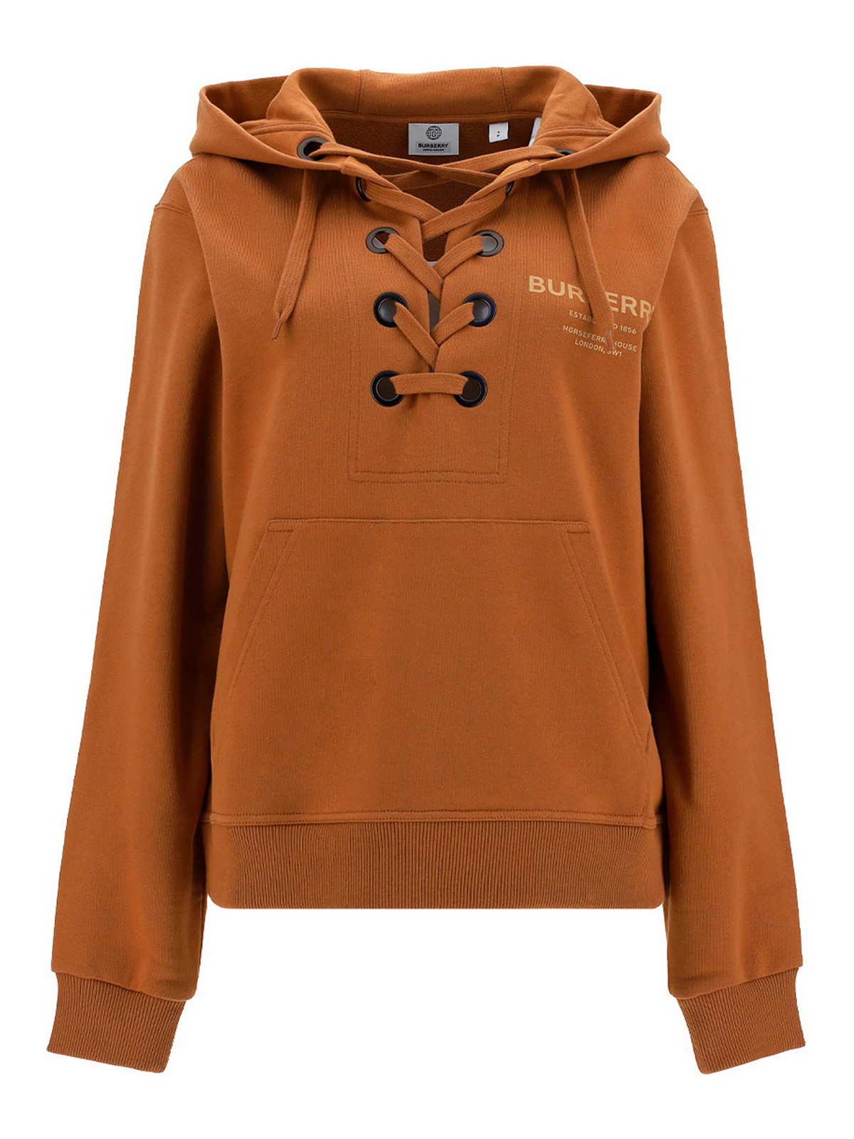 Sweatshirts & Sweaters Burberry - Cotton lace-up hoodie - 8038690