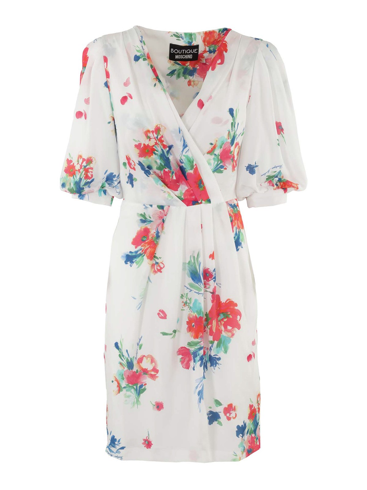 BOUTIQUE MOSCHINO FLORAL PATTERNED COCKTAIL DRESS