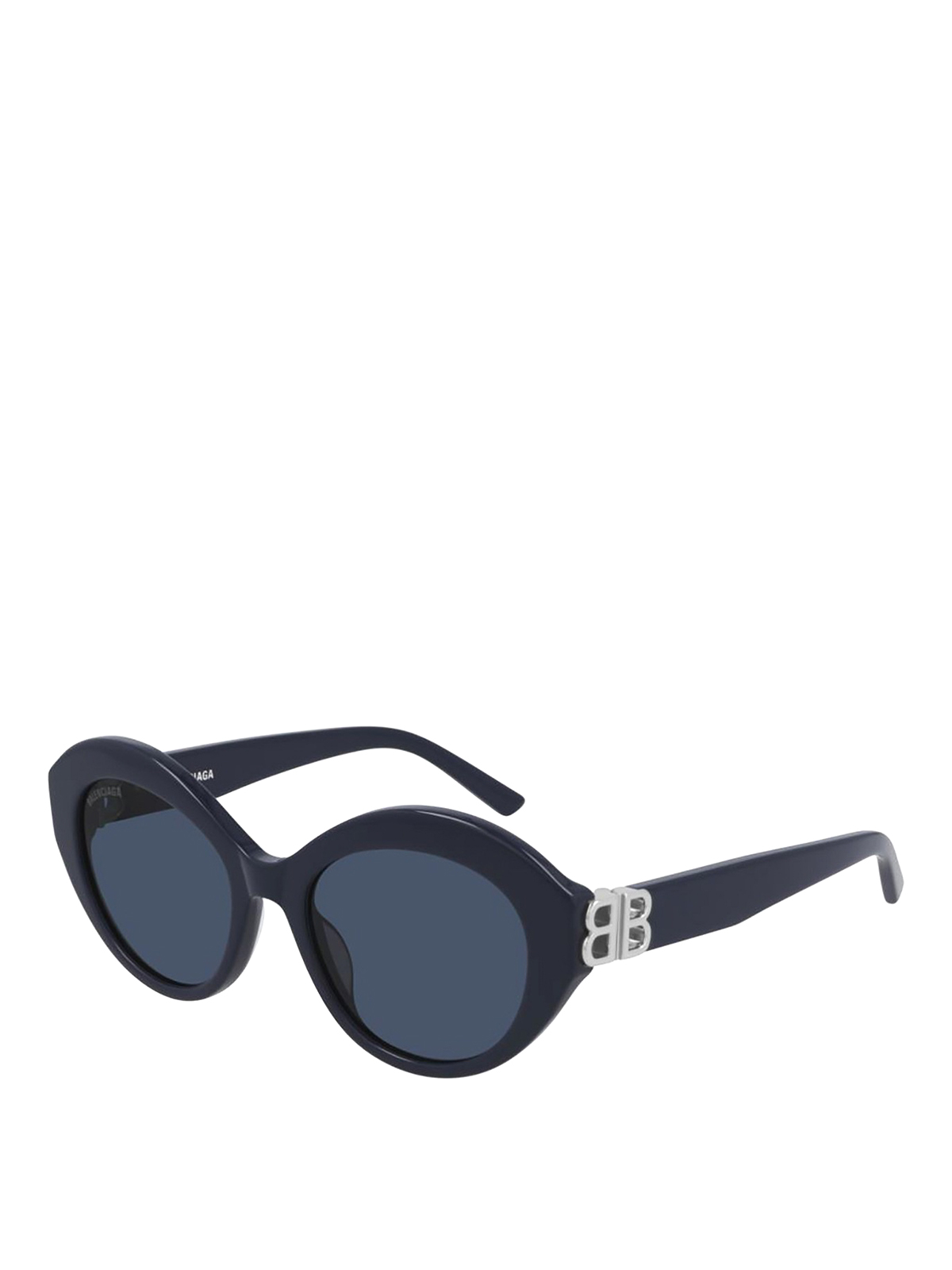 Balenciaga Dynasty Oval Sunglasses In Blue