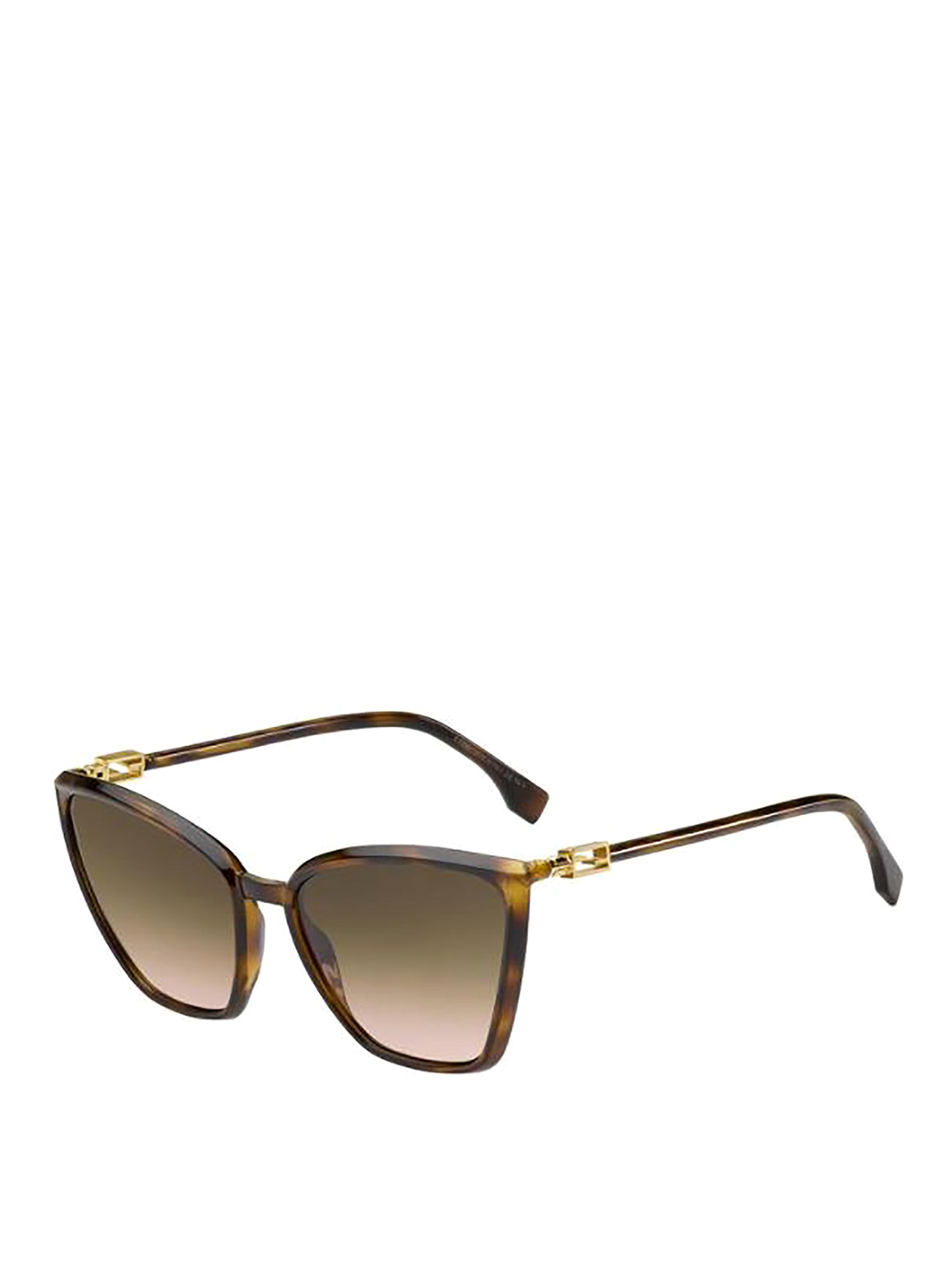 Fendi Havana Patterned Sunglasses In Brown