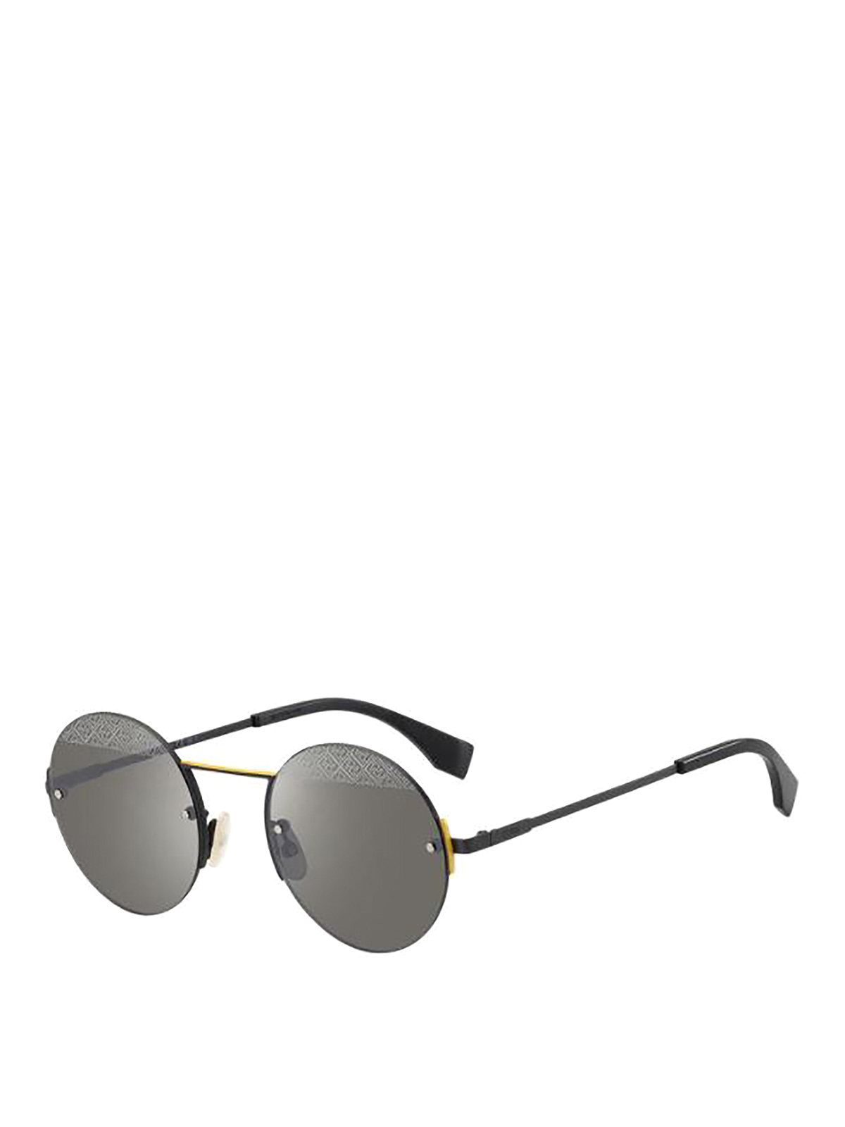 Fendi Roud Sunglasses In Black