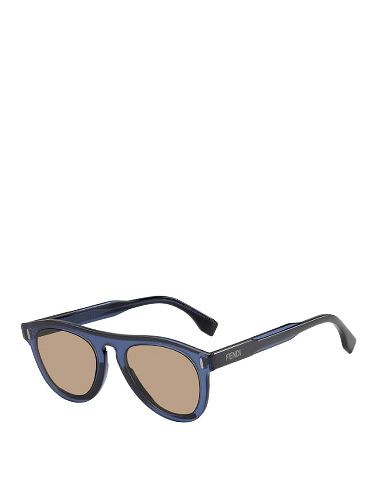 Fendi Acetate Rounded Sunglasses In Blue