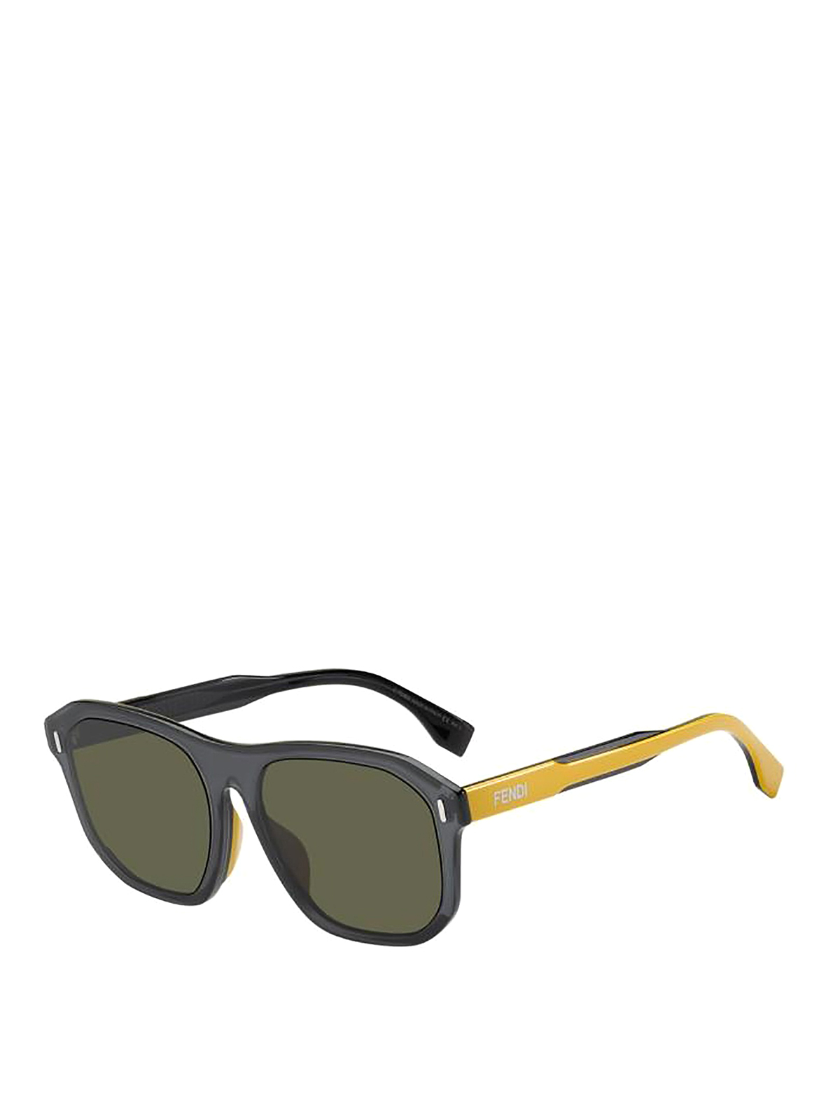 Fendi Acetate Round Sunglasses In Multicolour