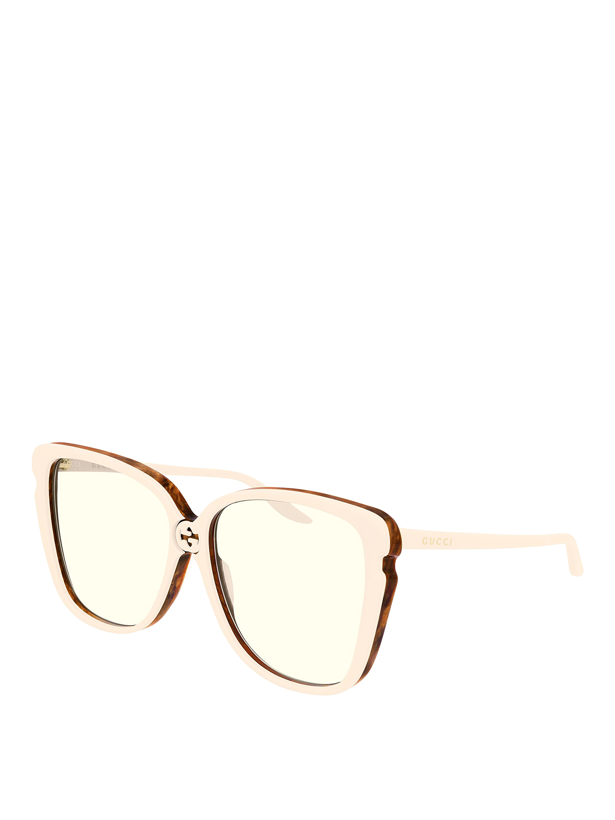 Gucci Cat-eye Glasses In Nude And Neutrals