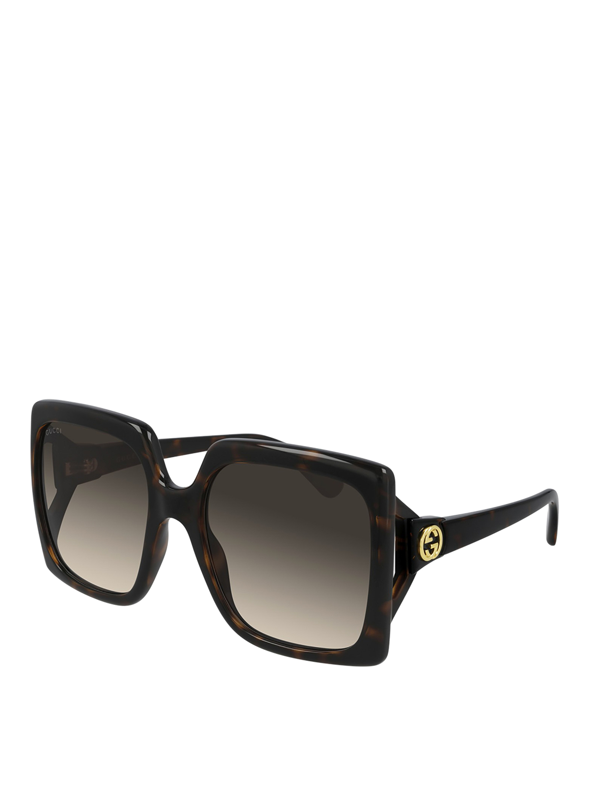 Gucci Squared Sunglasses In Brown