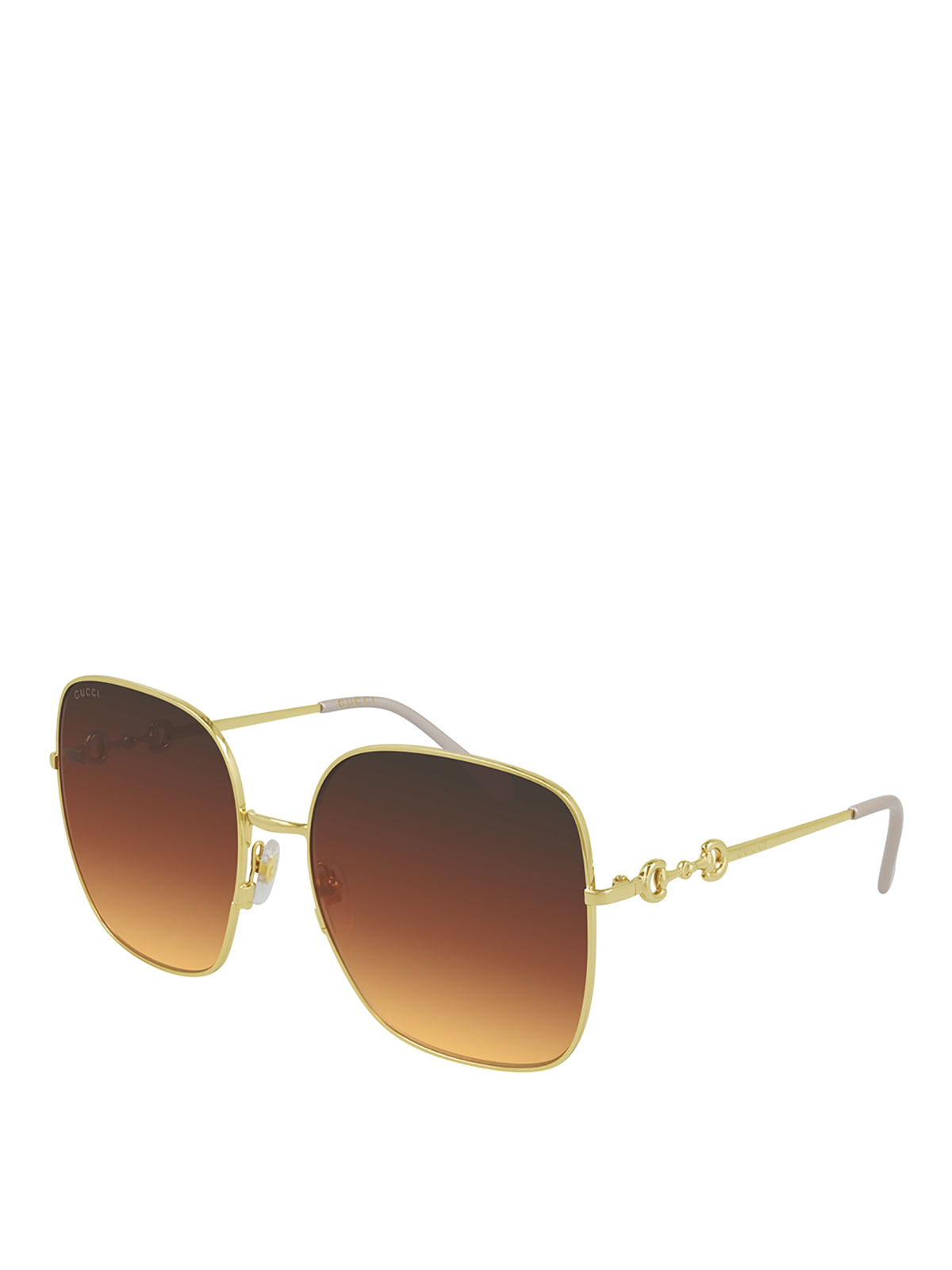 Gucci Squared Faded Sunglasses In Gold