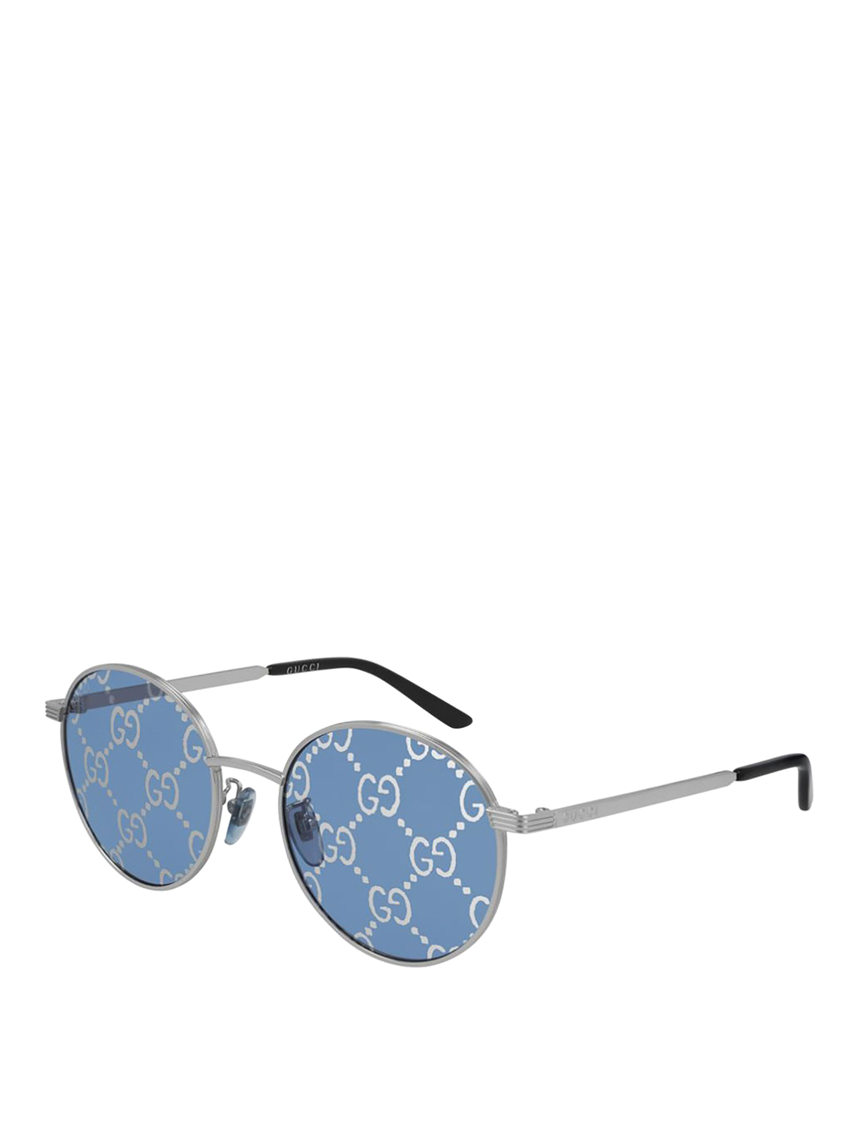 Gucci Monogram Lens Sunglasses In Silver