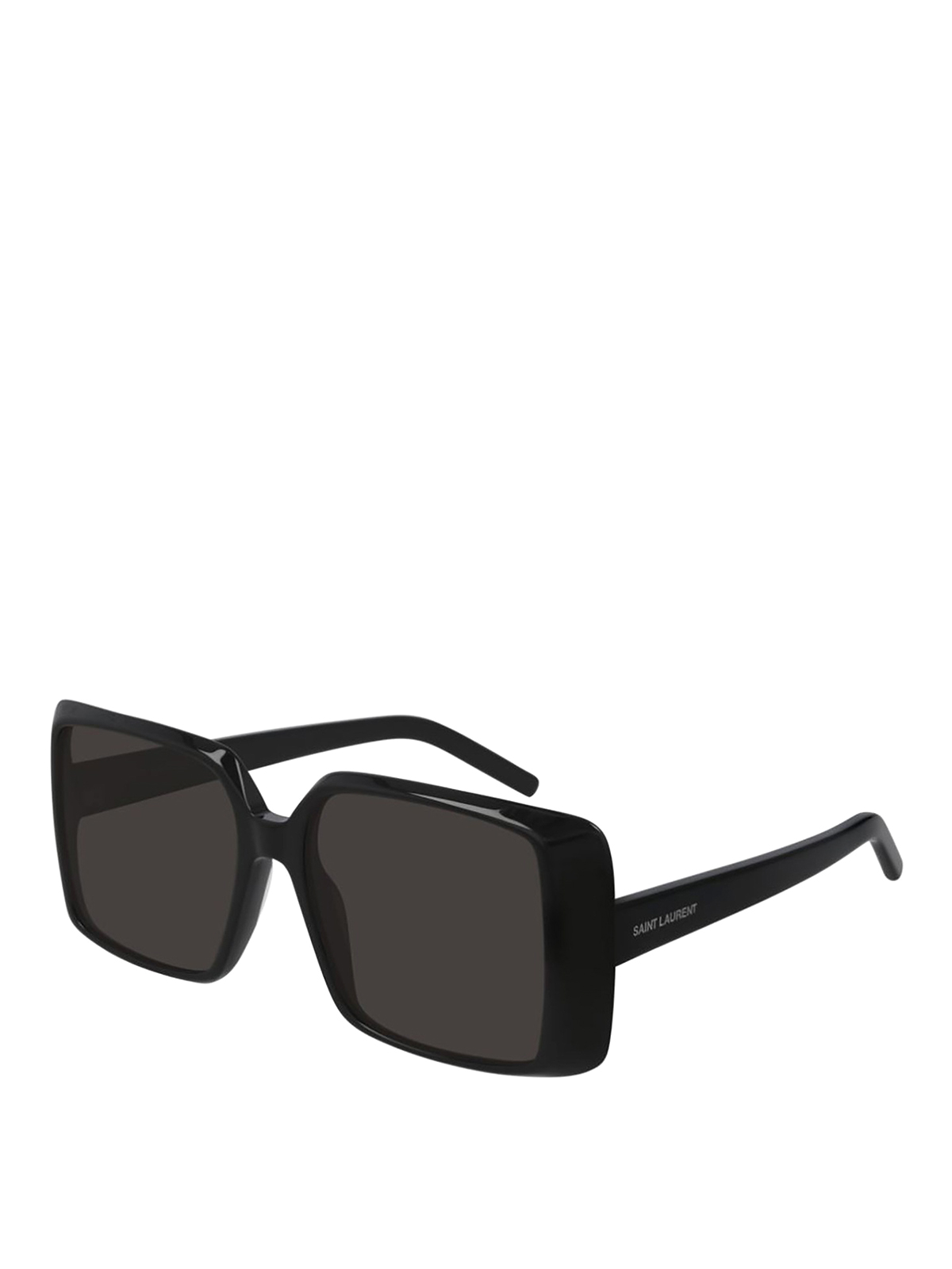 Saint Laurent Squared Sunglasses In Black