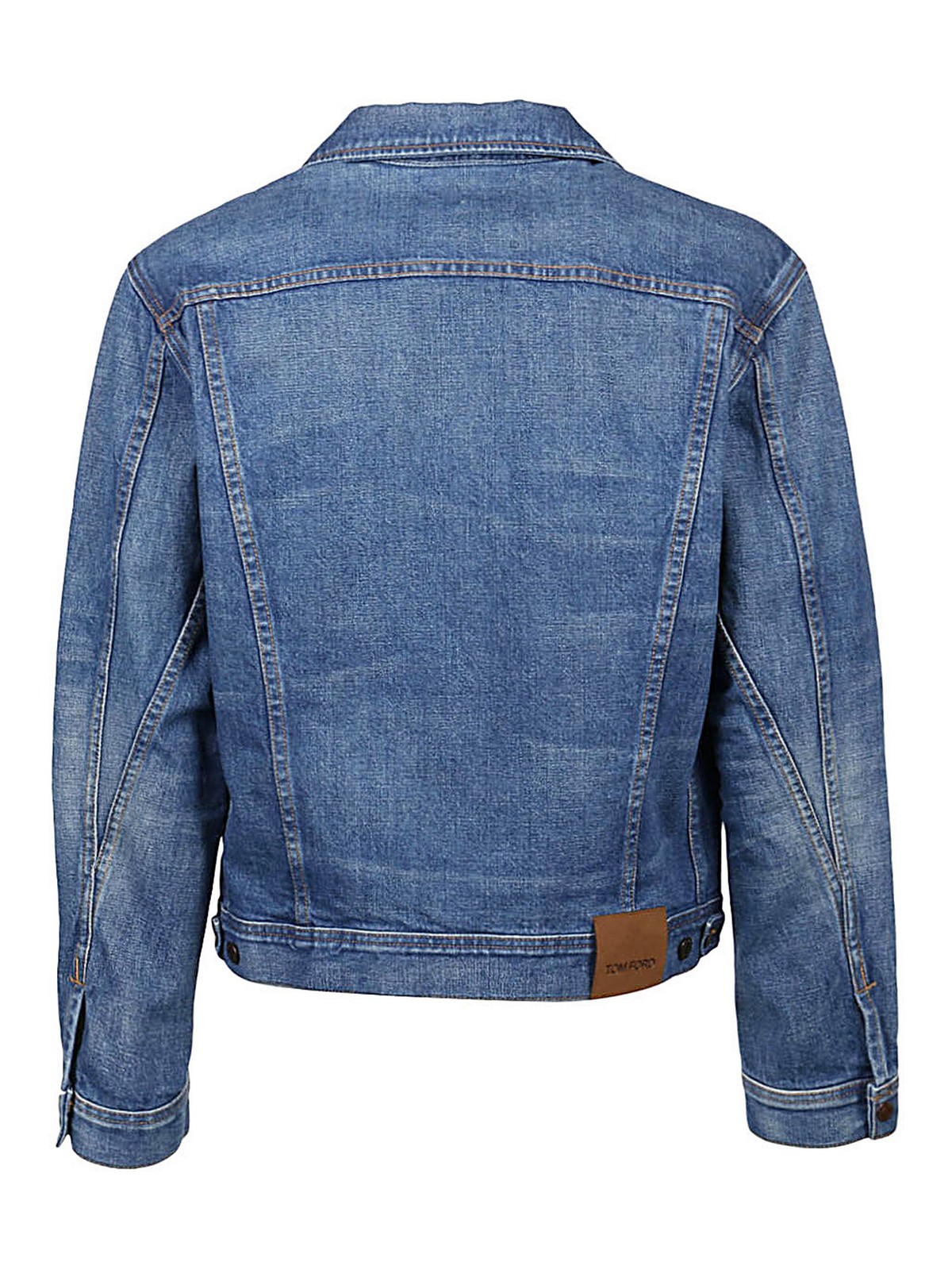 Tom Ford Stone wash denim jacket with buttons denim jacket