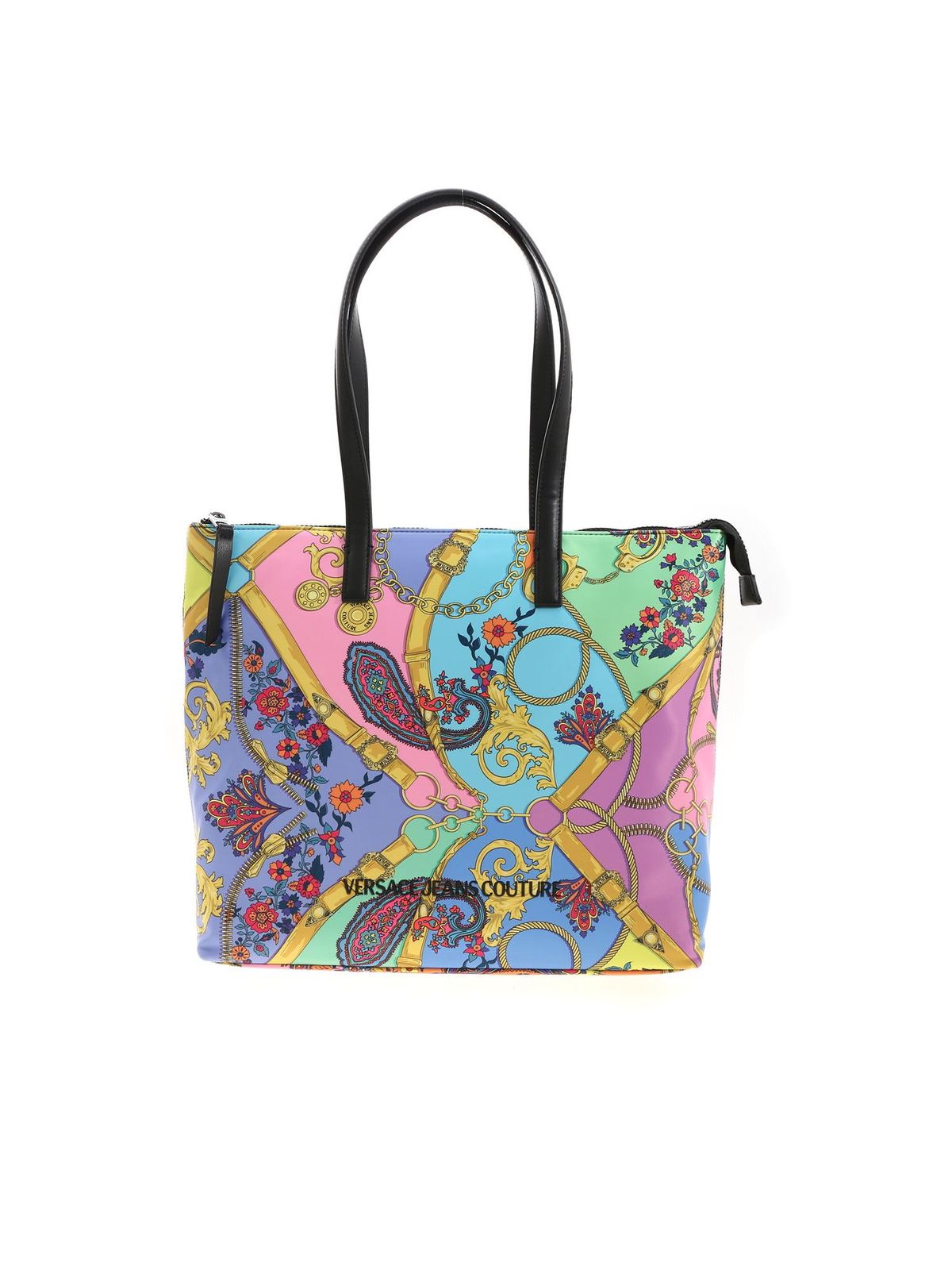 VERSACE JEANS COUTURE MULTICOLORED SHOPPING BAG