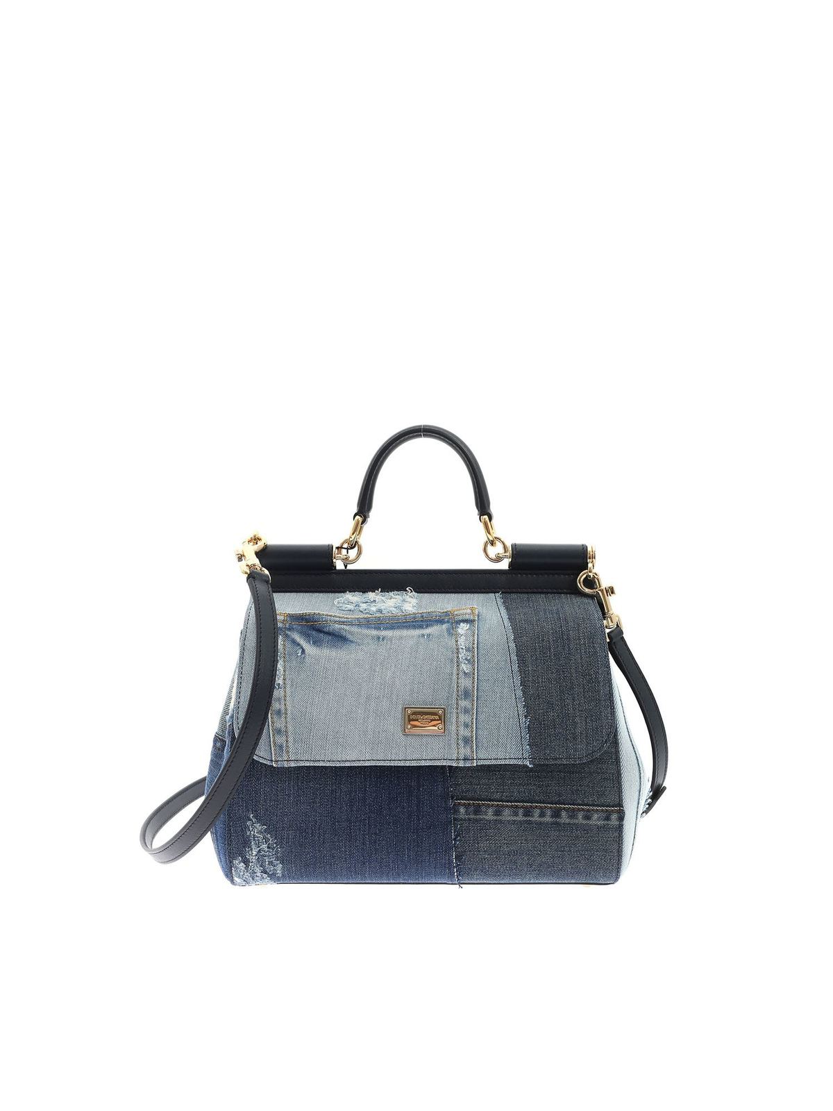 Totes bags Dolce & Gabbana - Sicily medium denim handbag - BB6002AO6218M800