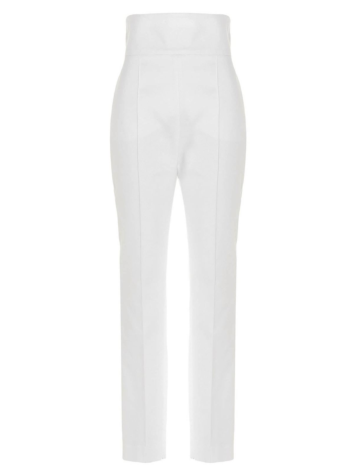 ALEXANDRE VAUTHIER HIGH-WAISTED TROUSERS IN WHITE