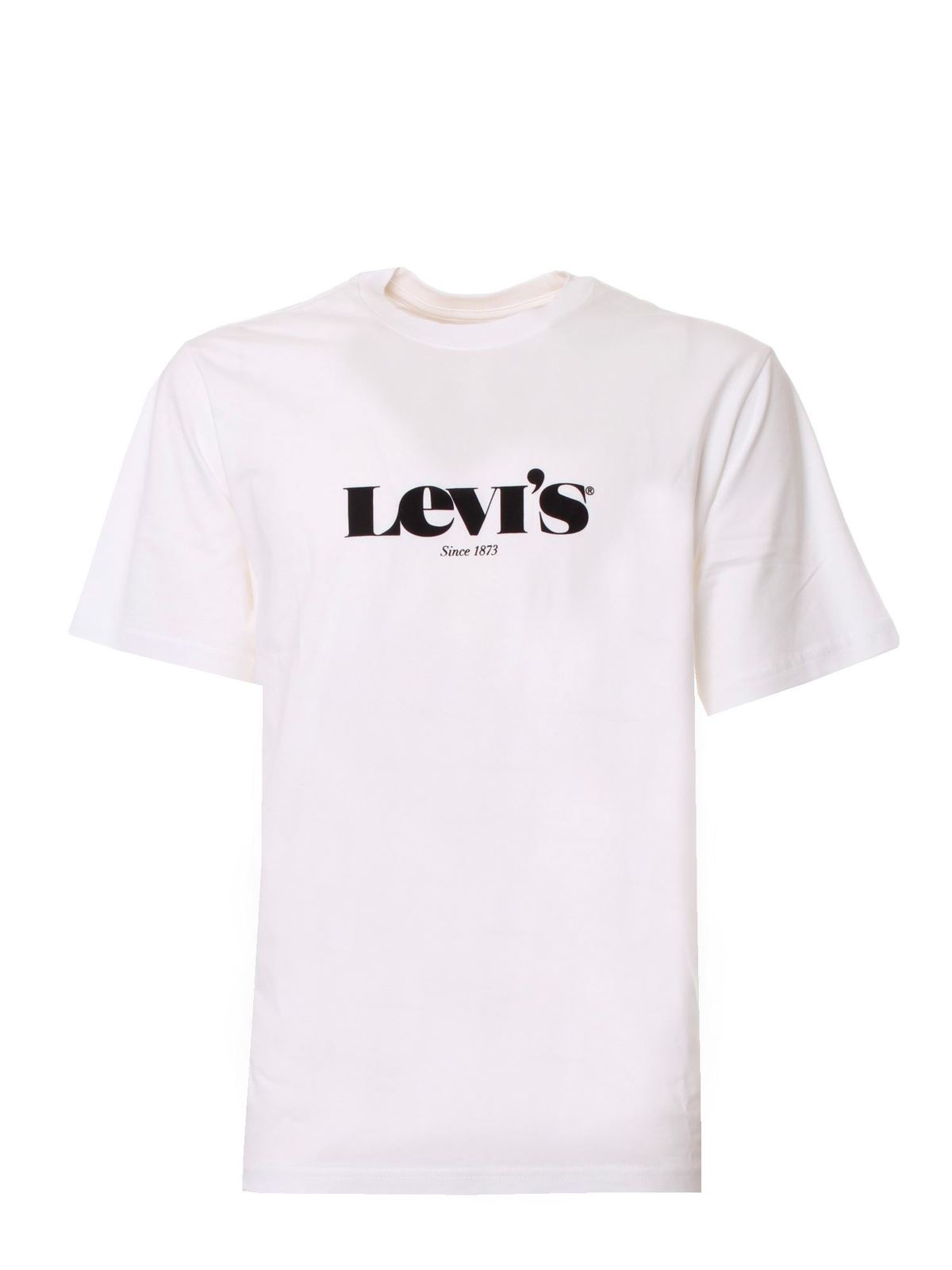 LEVI'S LOGO PRINTED T-SHIRT IN WHITE