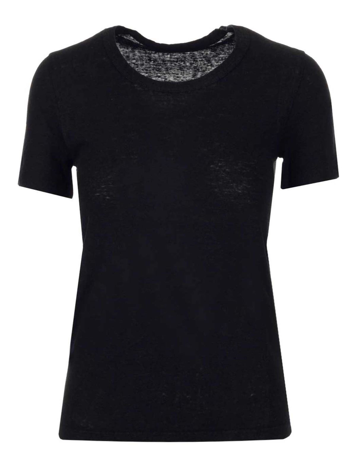Isabel Marant Étoile Kiliann T-shirt In Black Linen In Black