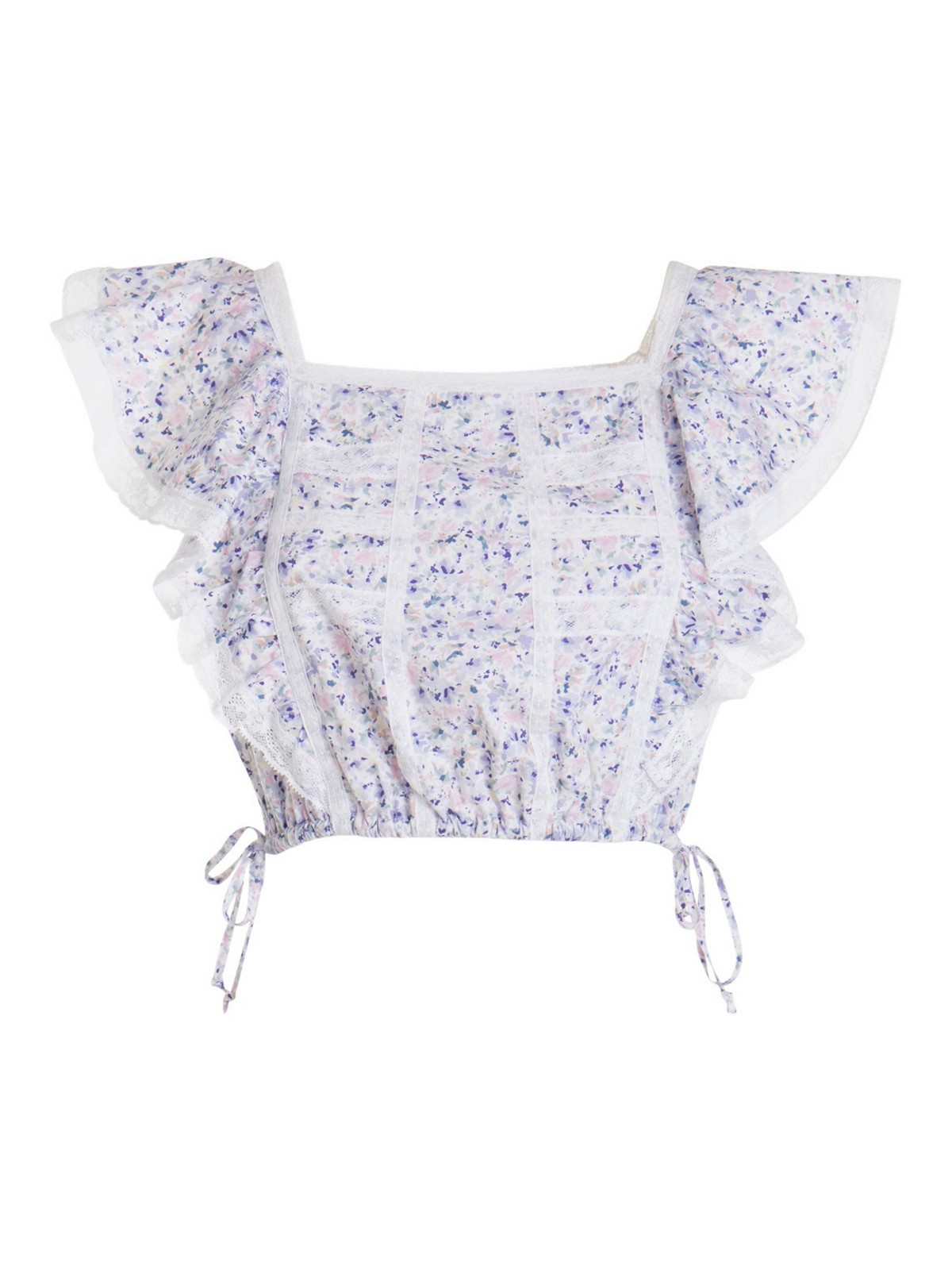 ERMANNO SCERVINO FLORAL PRINT CROPPED TOP